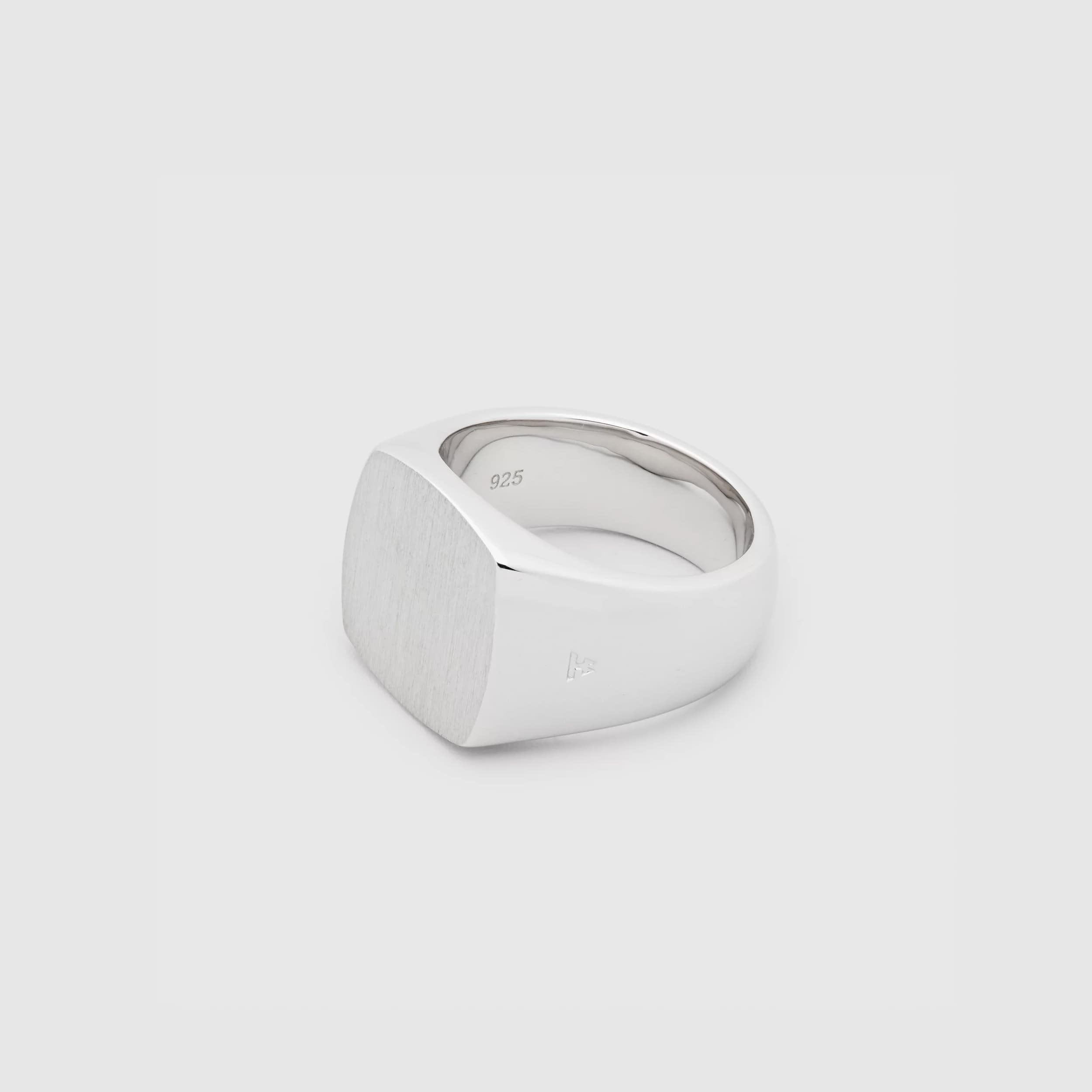 Ring, Cushion Satin Medium sølv