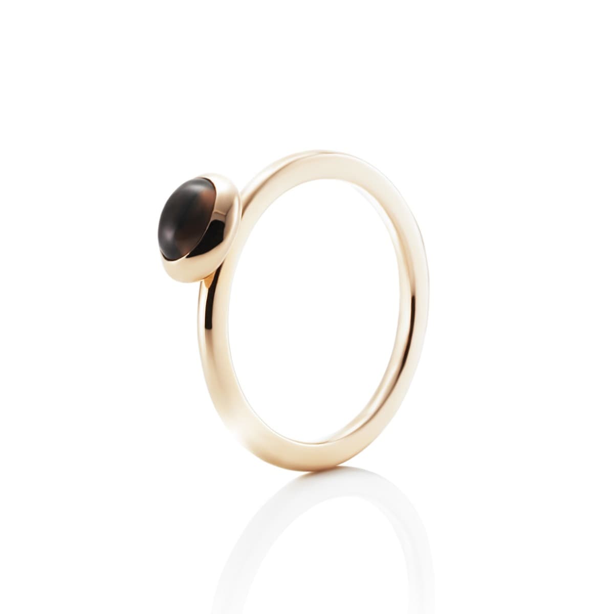 Ring, Love Bead Røkkvarts