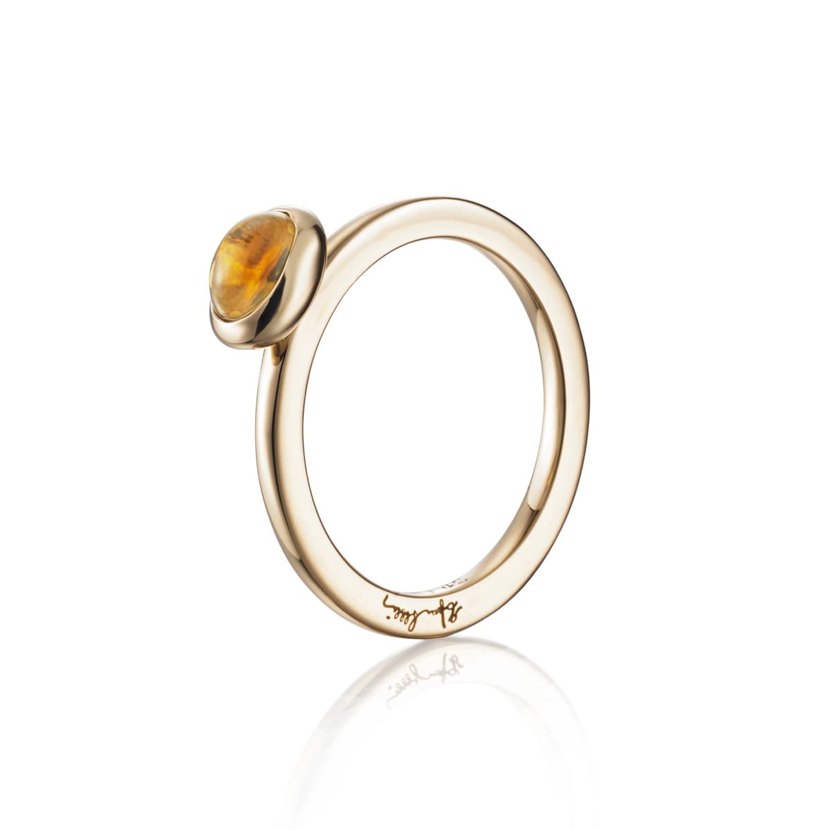 Ring, Love Bead Citrin