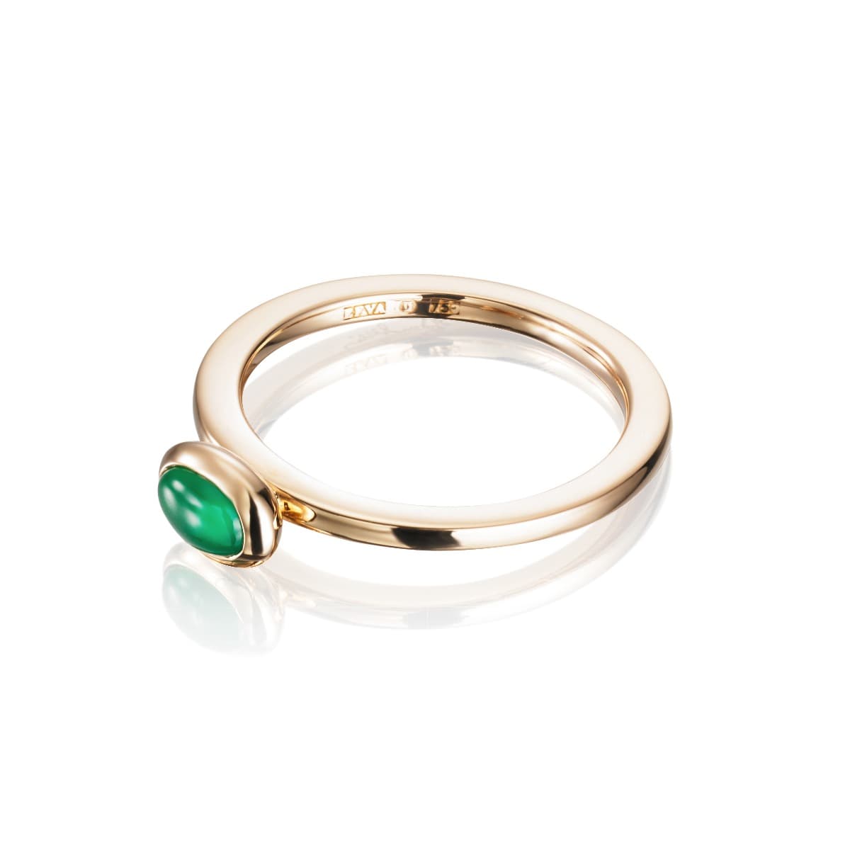 Ring, Love Bead Agat grønn