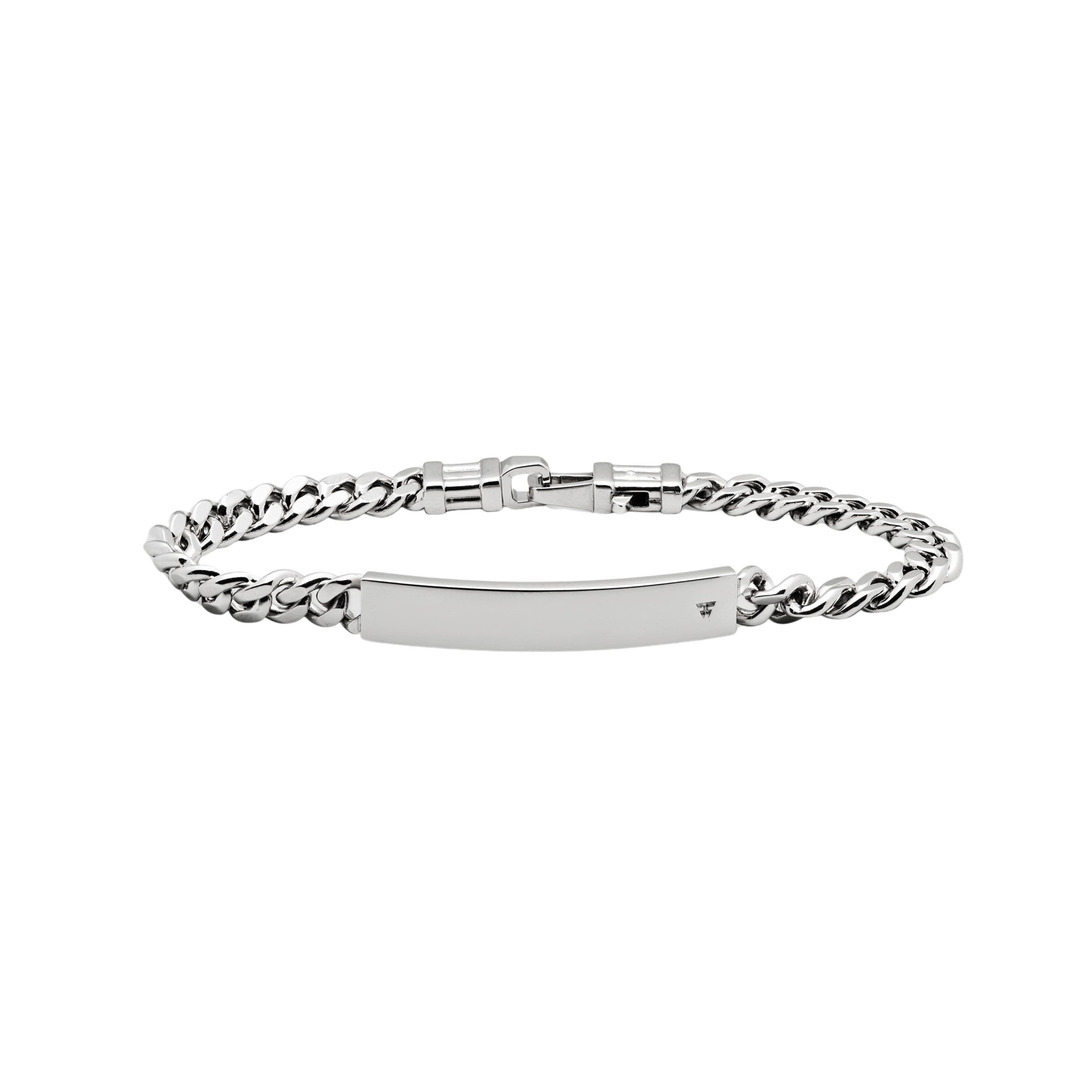 Armbånd, ID plate sølv