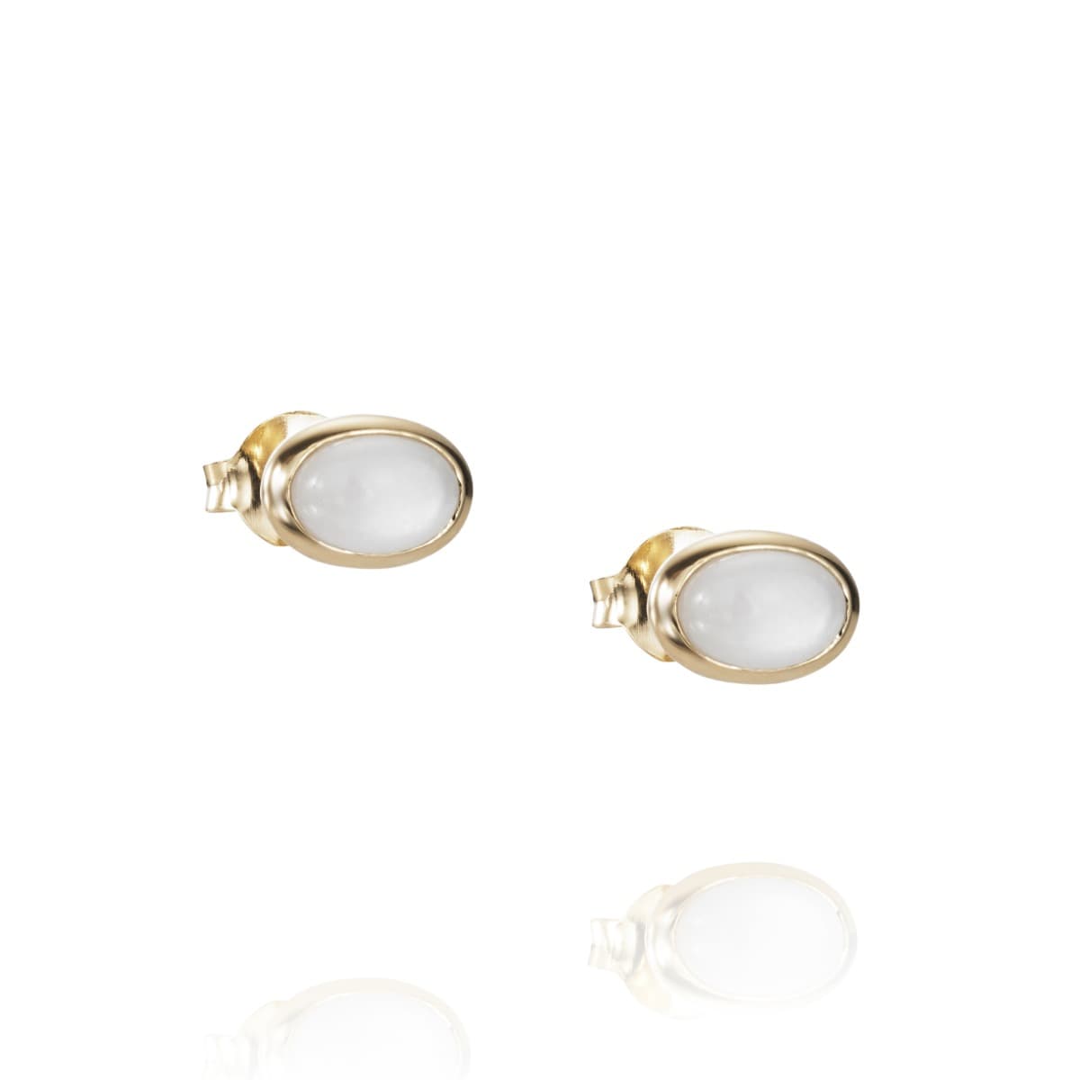 Ørepynt, Love Bead Hvit Månesten