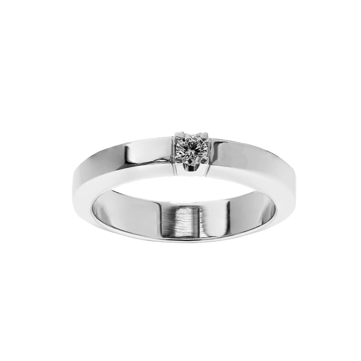 Ring, Allianse Kantet Diamanter 0,10 ct