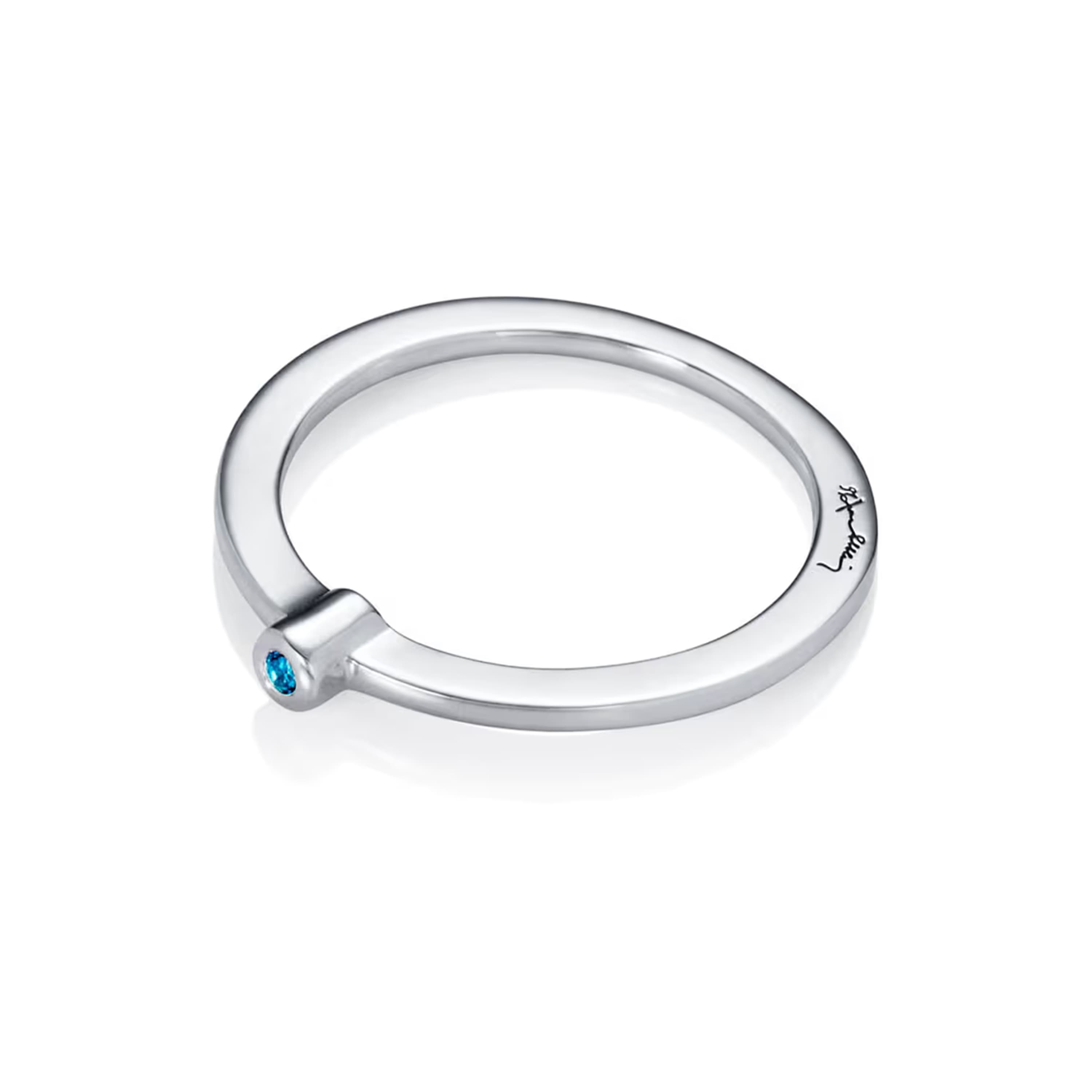 Ring, Micro Blink Topas blå