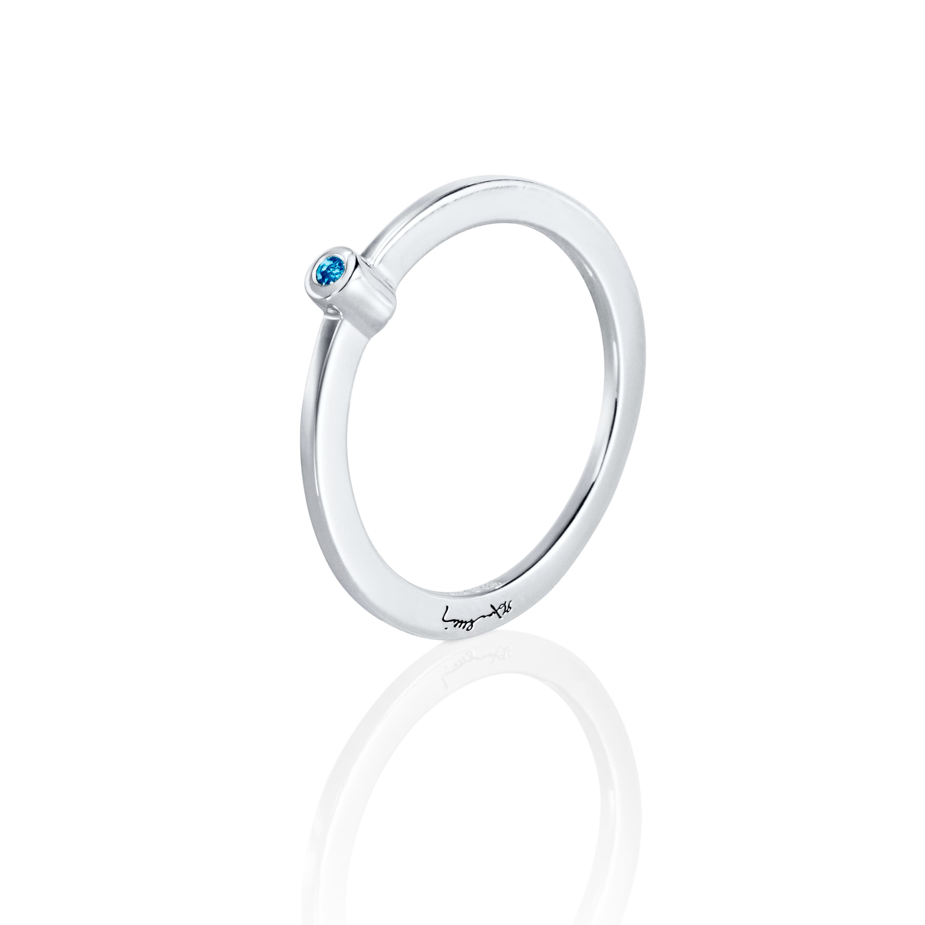 Ring, Micro Blink Topas blå