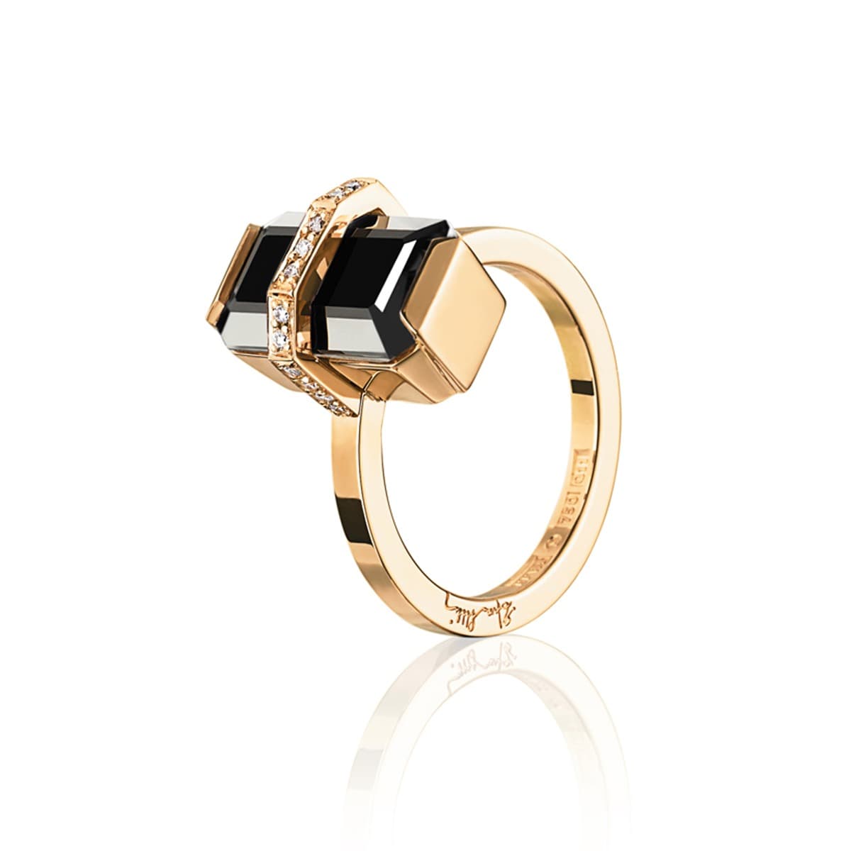 Ring, Little Bend Over Onyx