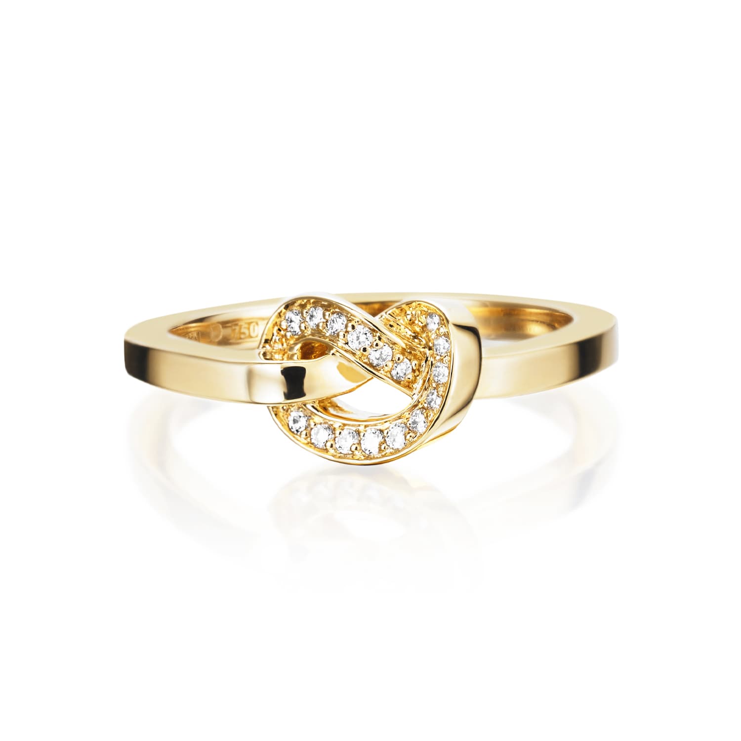 Ring, Love Knot & Stars gult gull