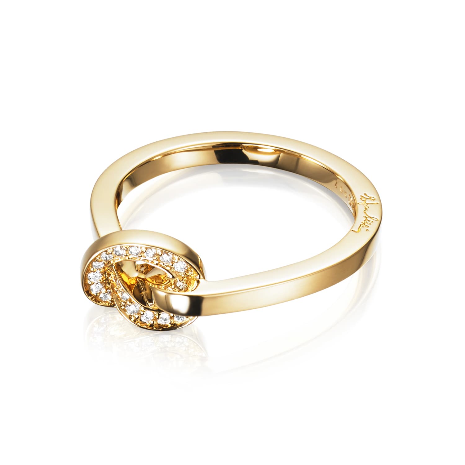 Ring, Love Knot & Stars gult gull