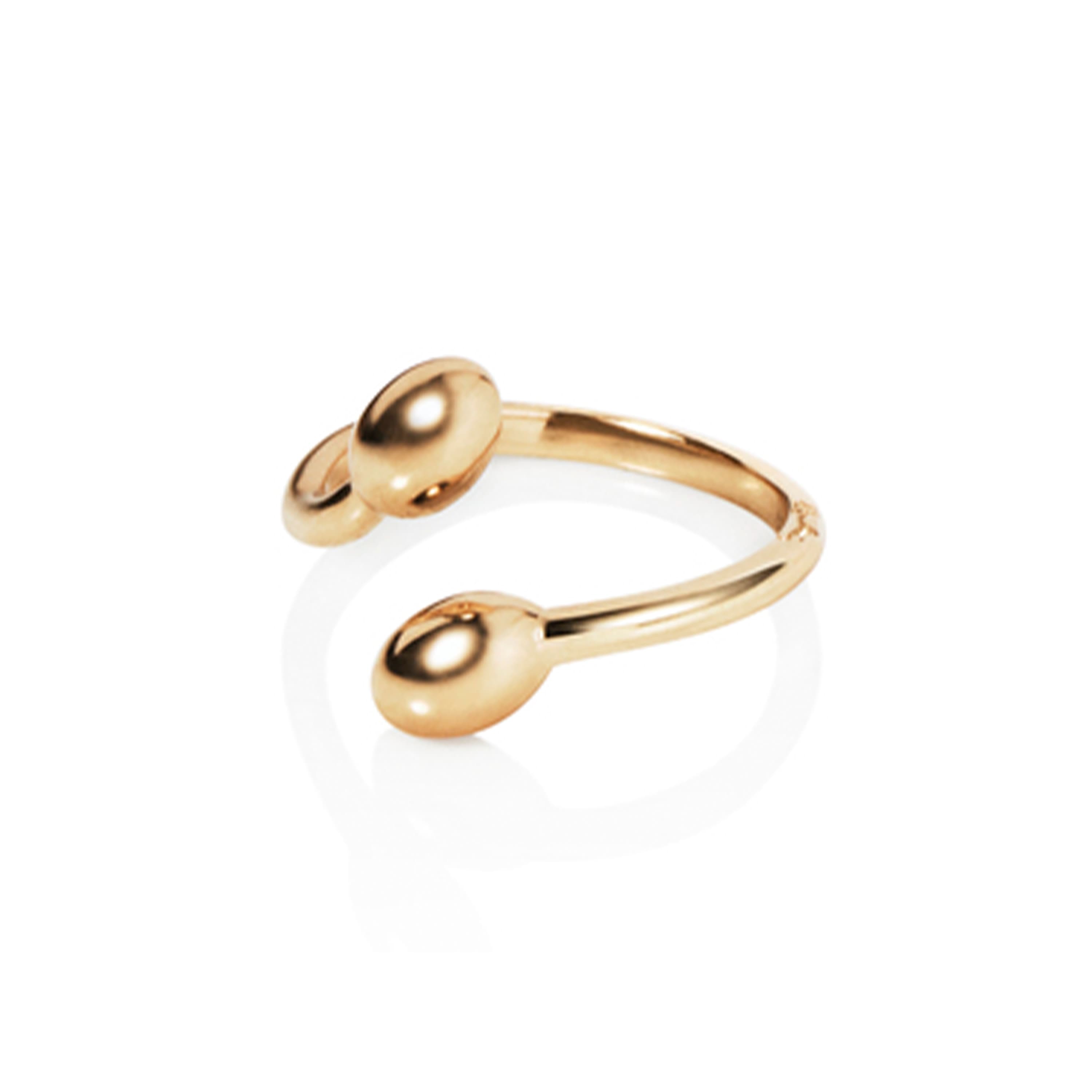 Ring, Love Bead Twin gult gull