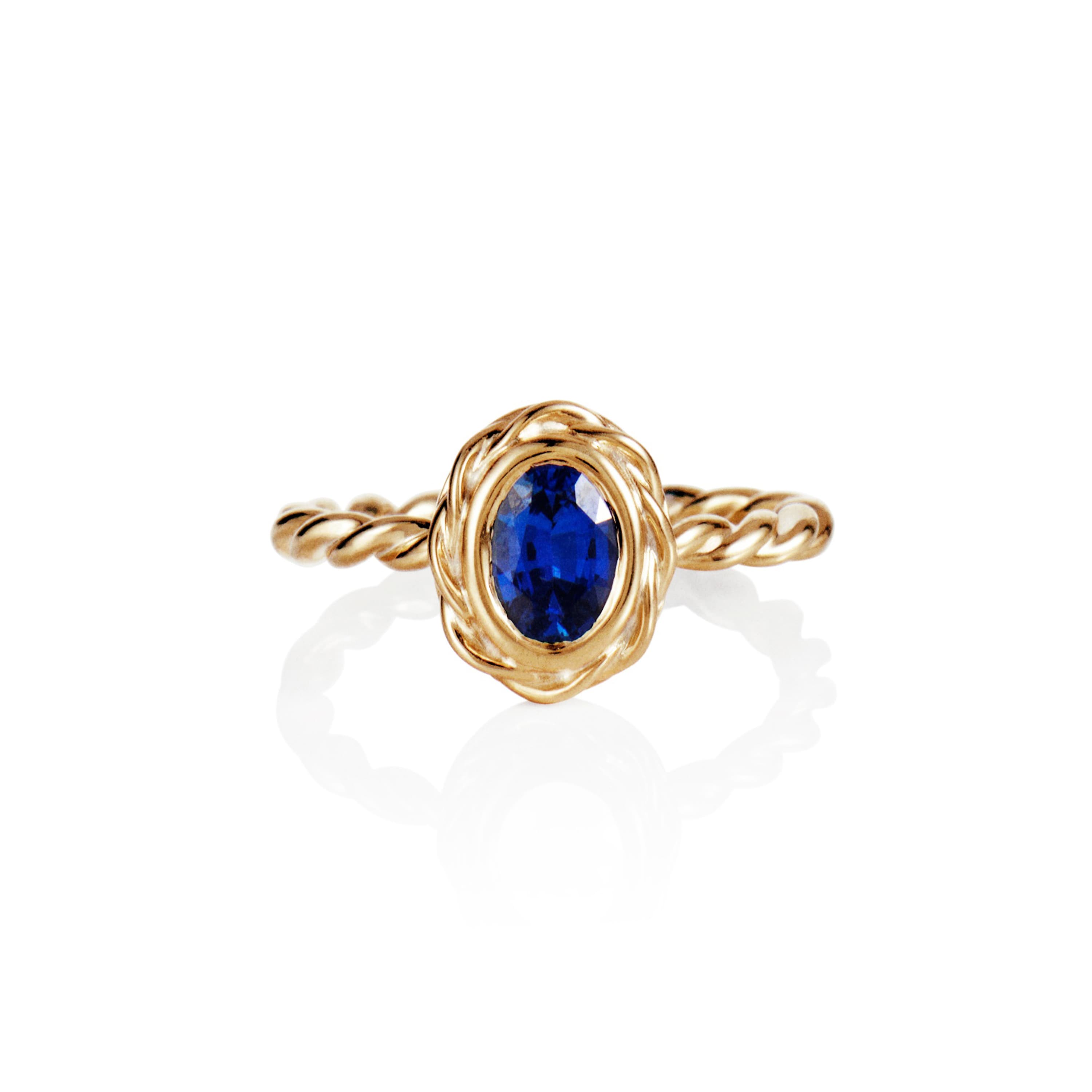 Ring, Wrapped Colour Blå Safir