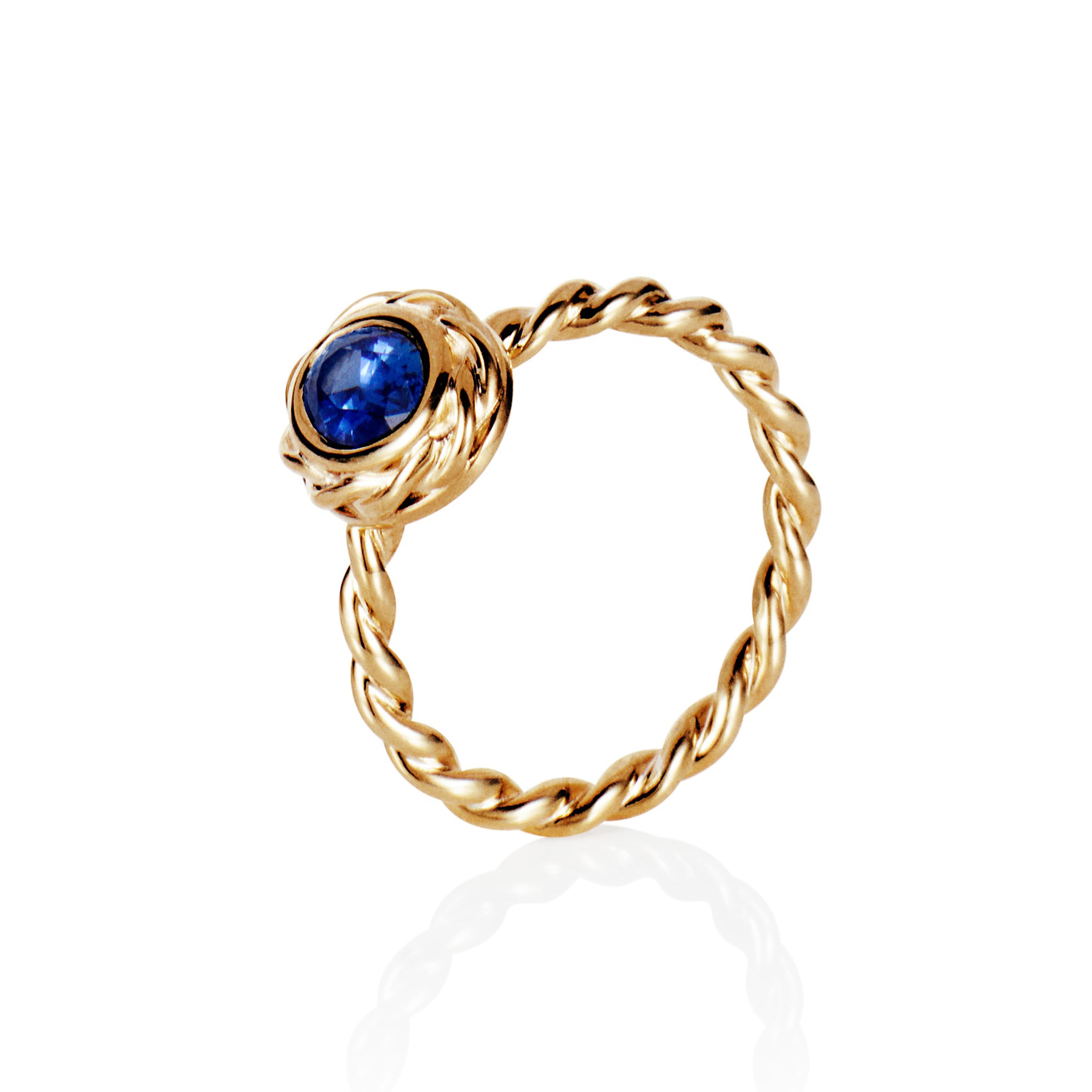 Ring, Wrapped Colour Blå Safir