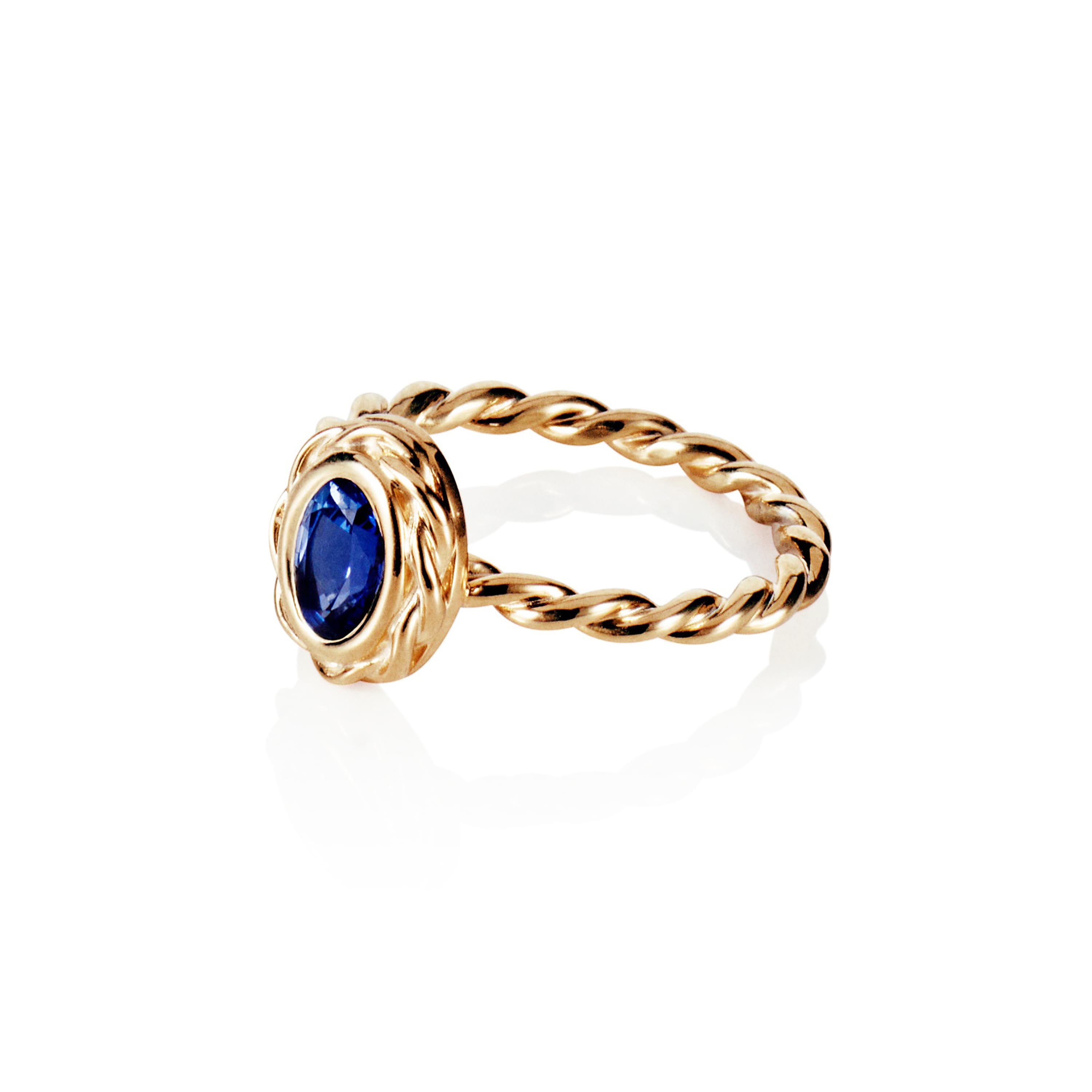 Ring, Wrapped Colour Blå Safir
