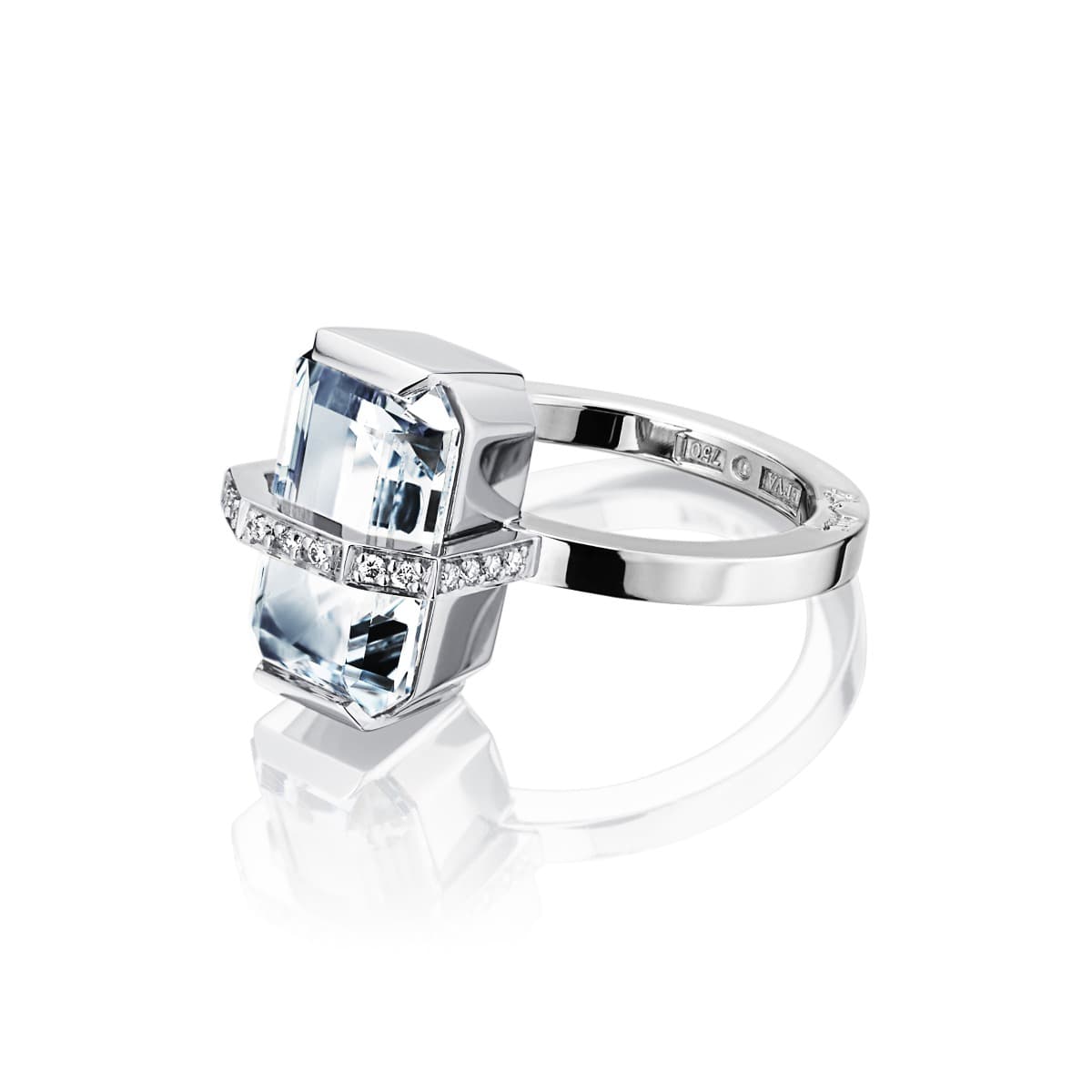 Ring, Little Bend Over Akvamarin