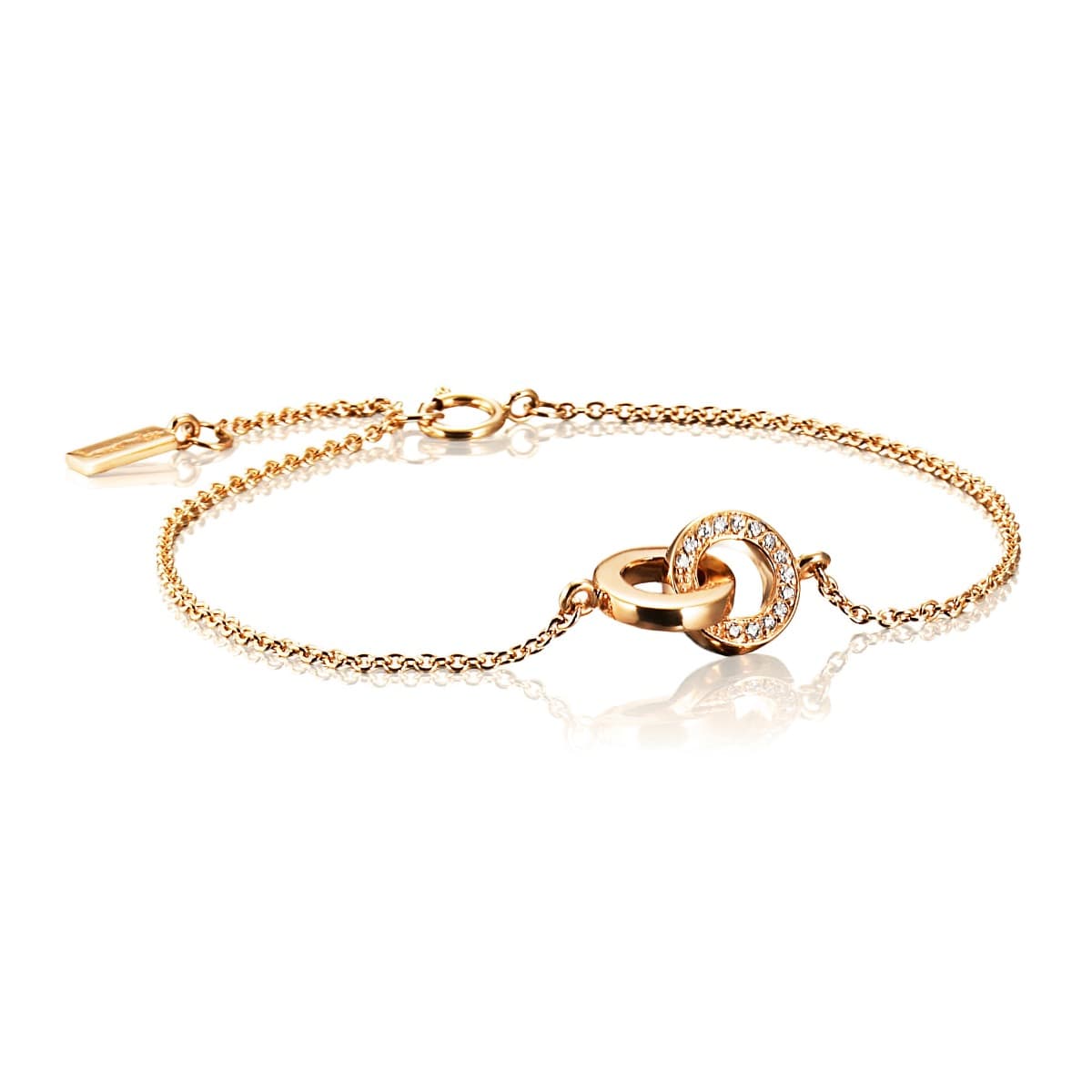 Armbånd, You & Me gult gull