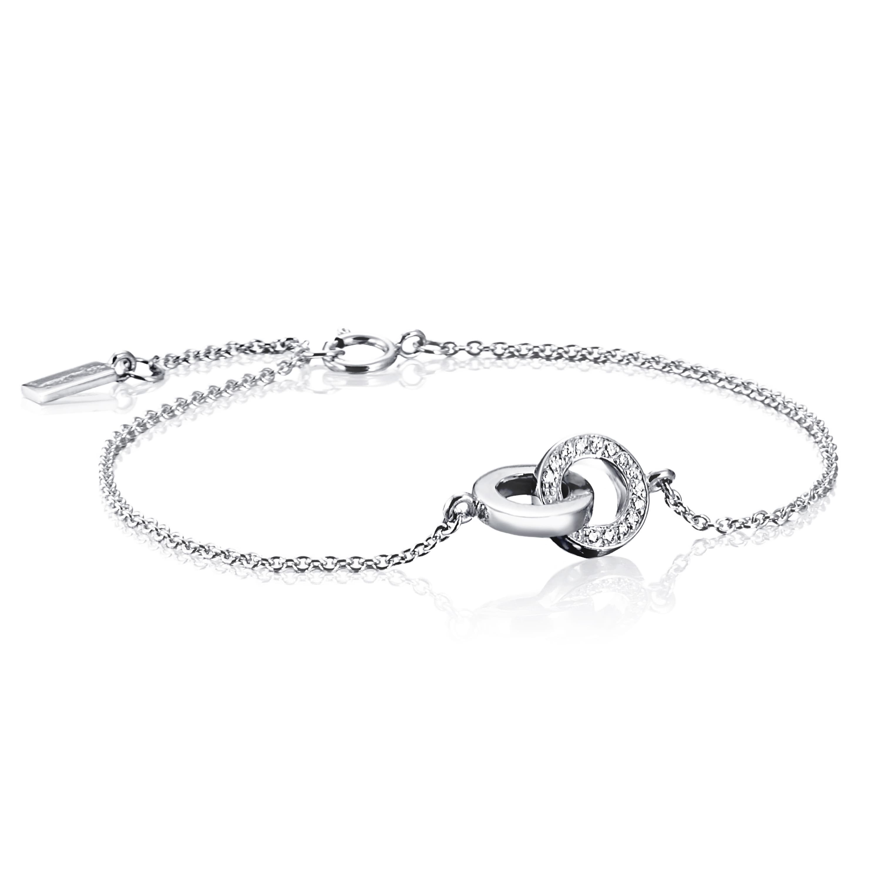 Armbånd, You & Me hvitt gull