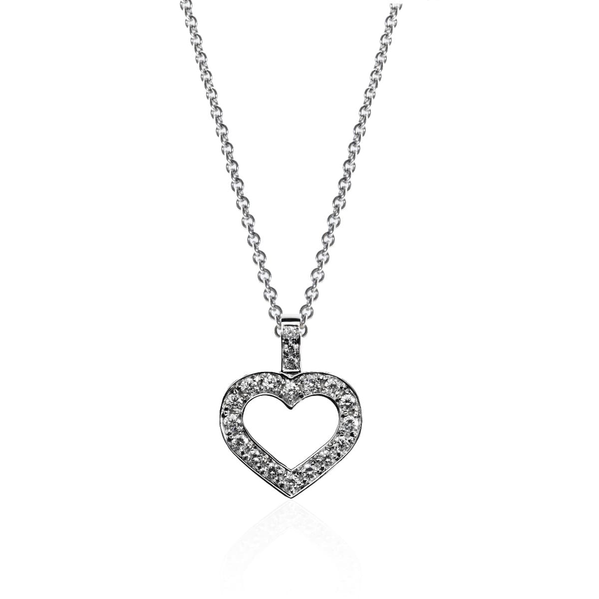 Anheng, Classic diamanthjerte 0,50 ct hvitt gull