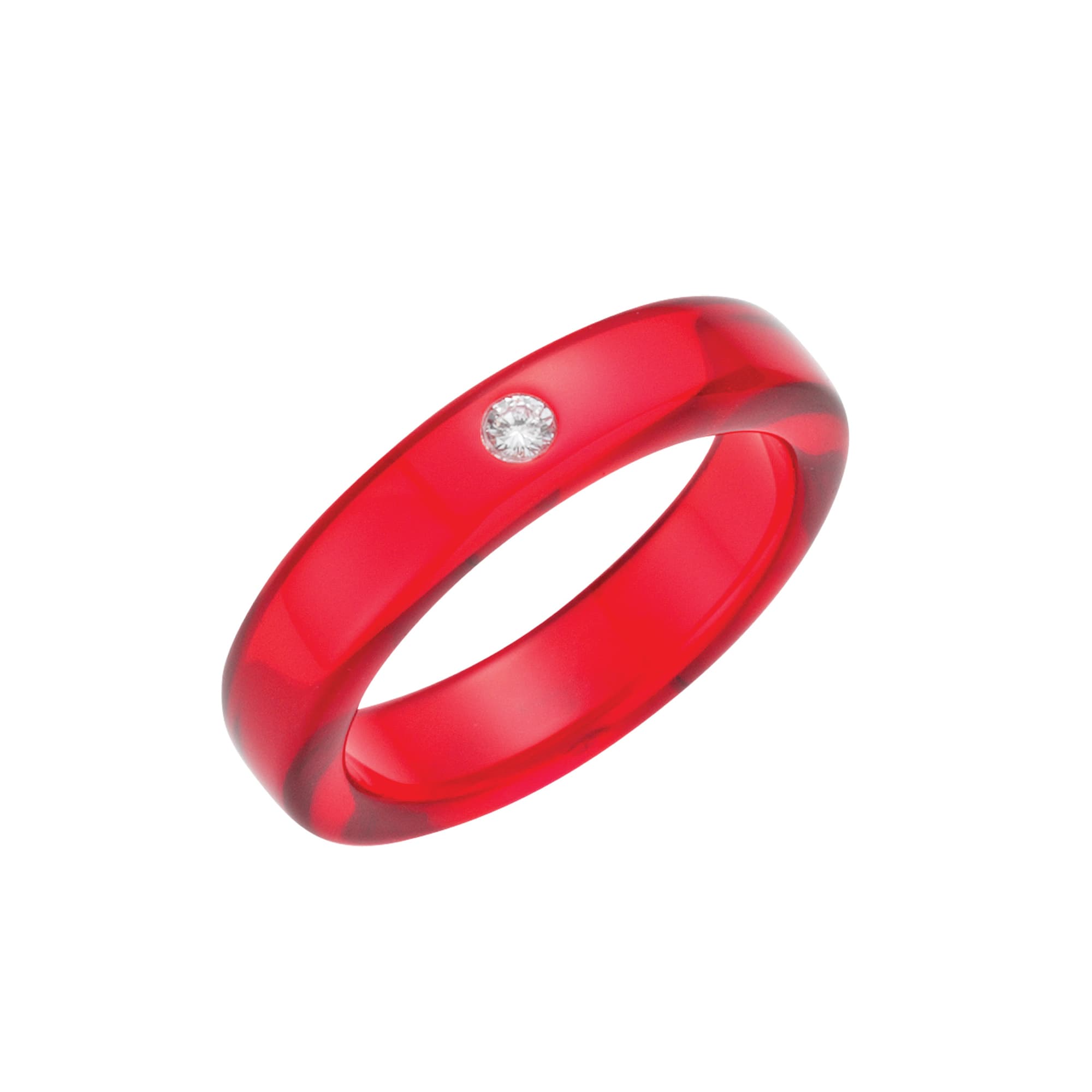 Ring, Millinium glass og diamant