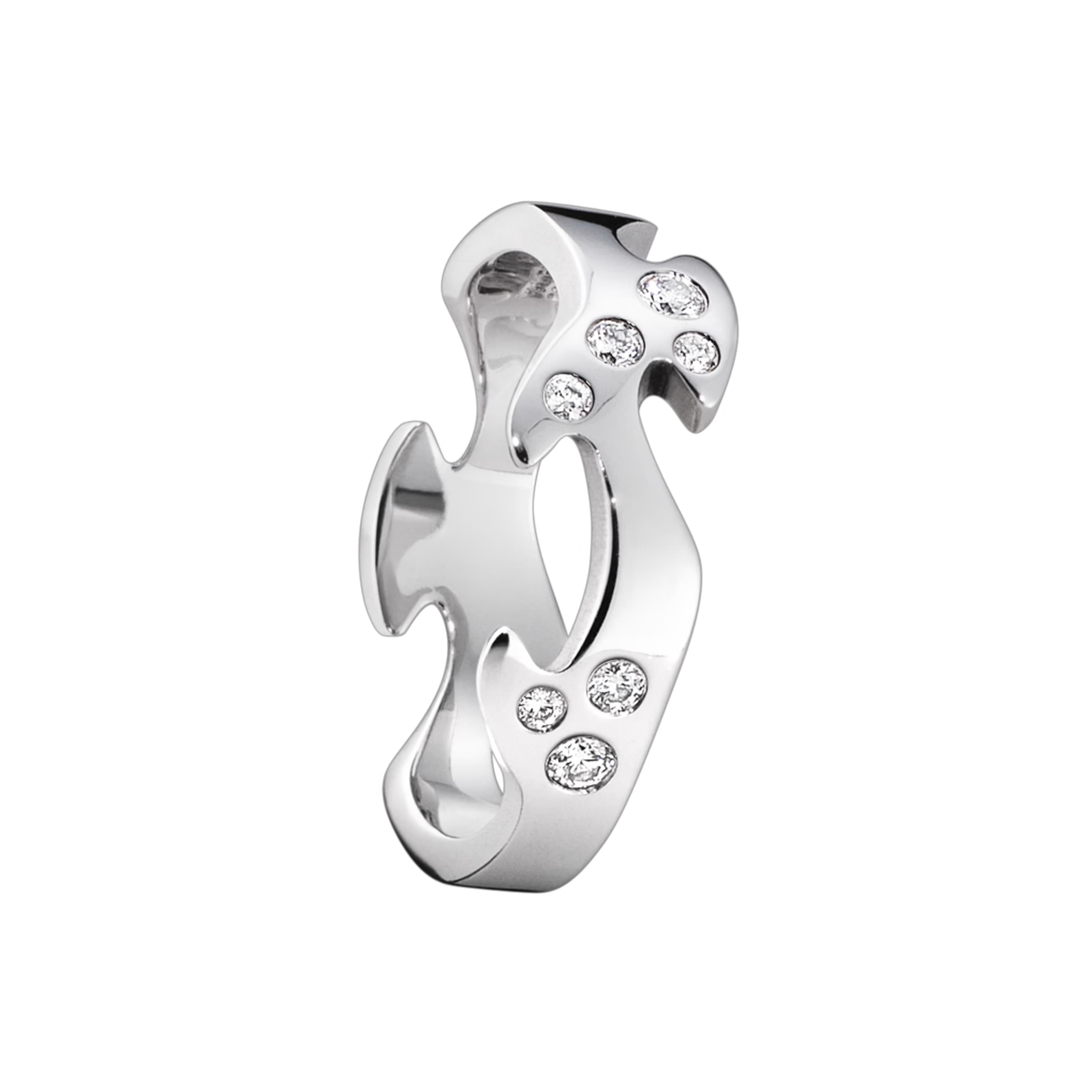 Ring, Fusion midtstykke 0,16 ct hvitt gull
