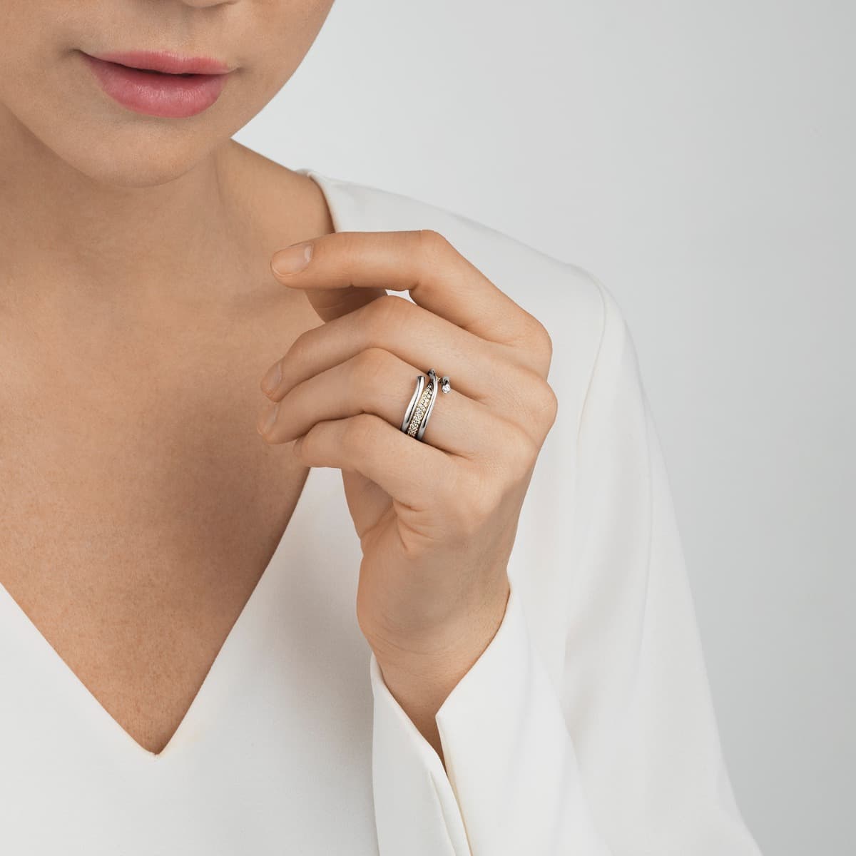 Ring, Magic med diamanter hvitt gull
