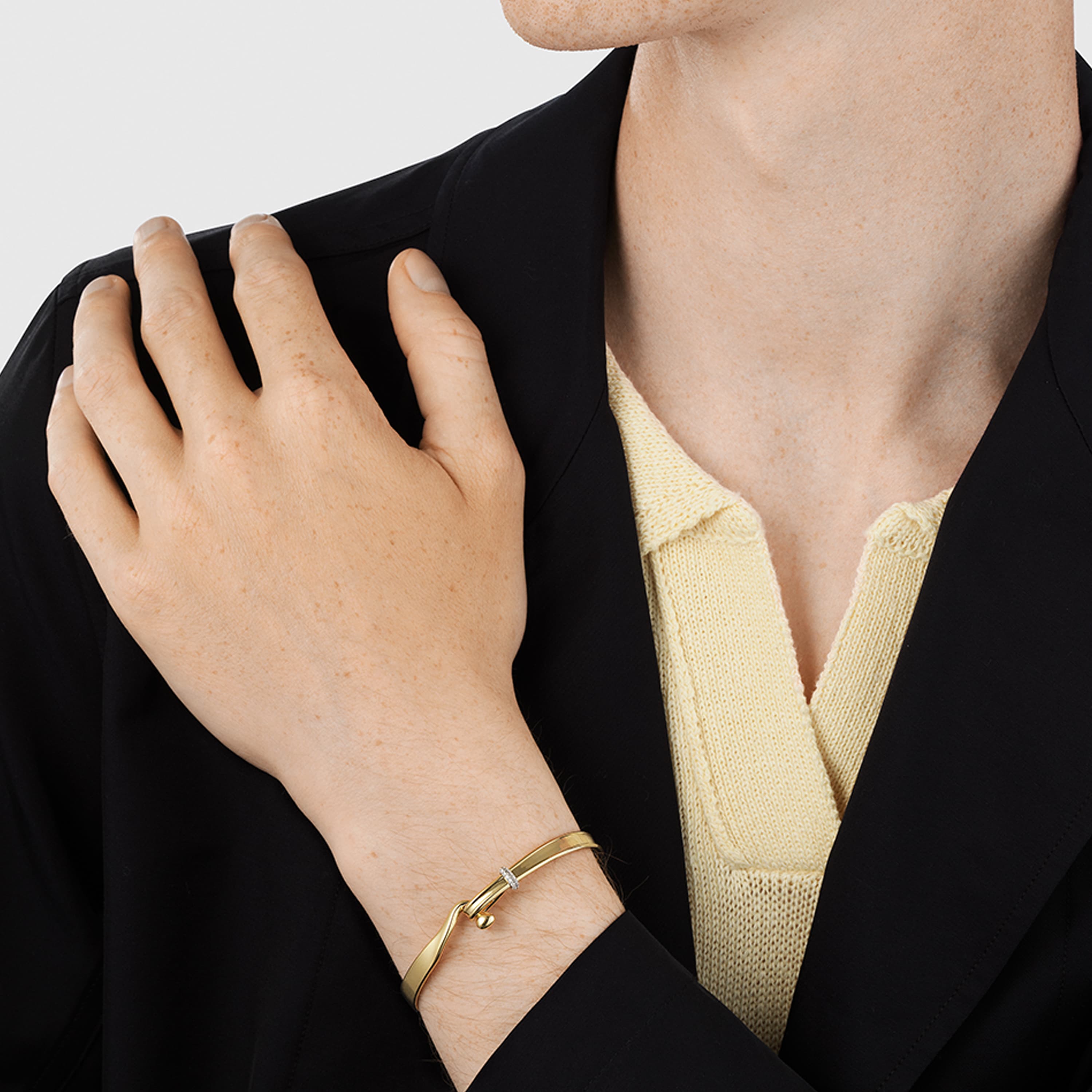 Armring, Torun med diamanter gult gull