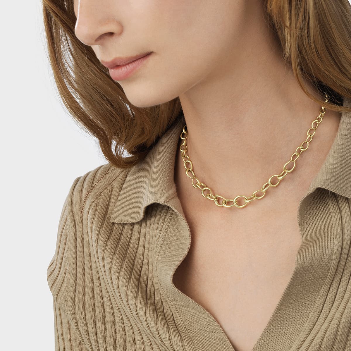 Kjede, Offspring Collier gult gull