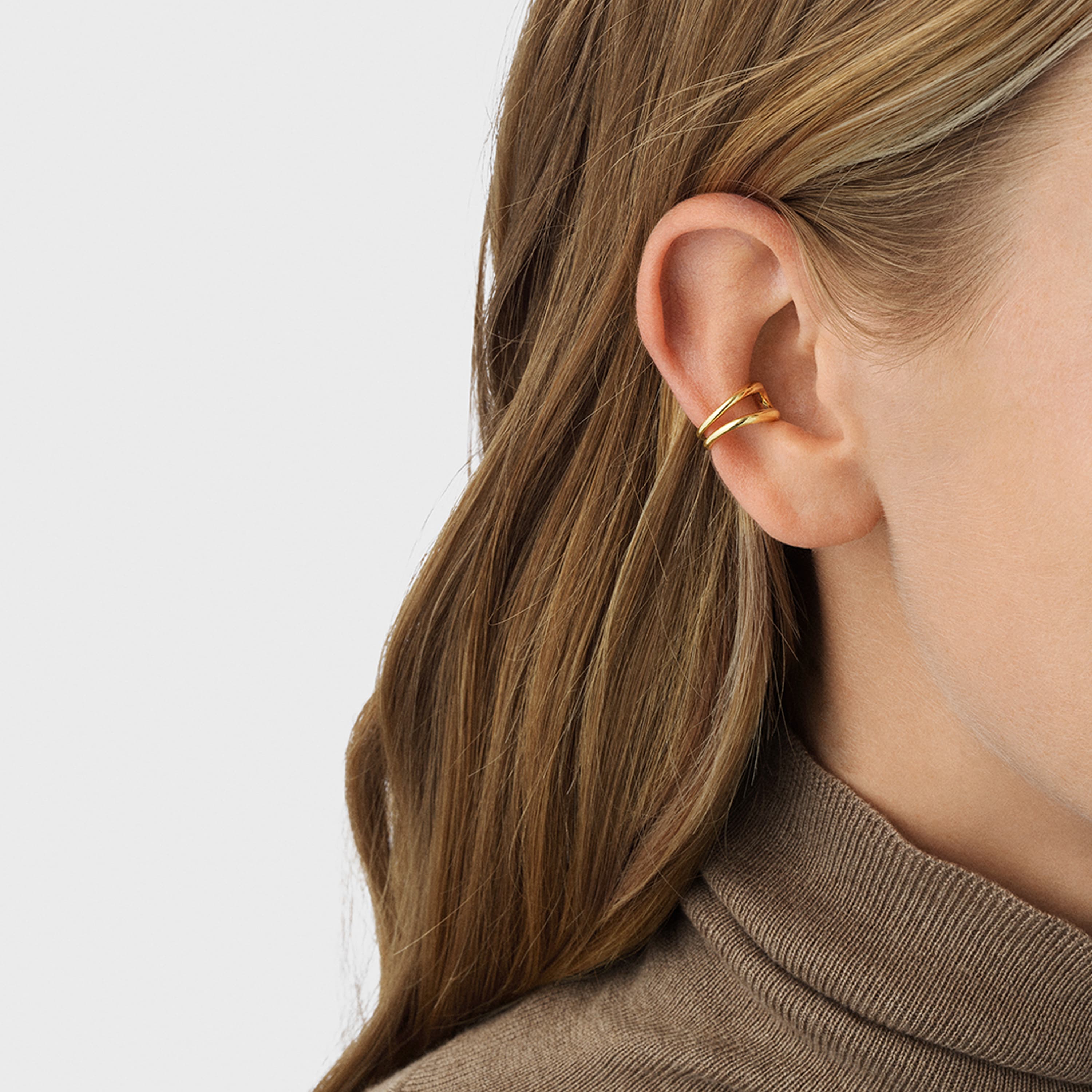 Ear Cuff, Mercy åpen gult gull