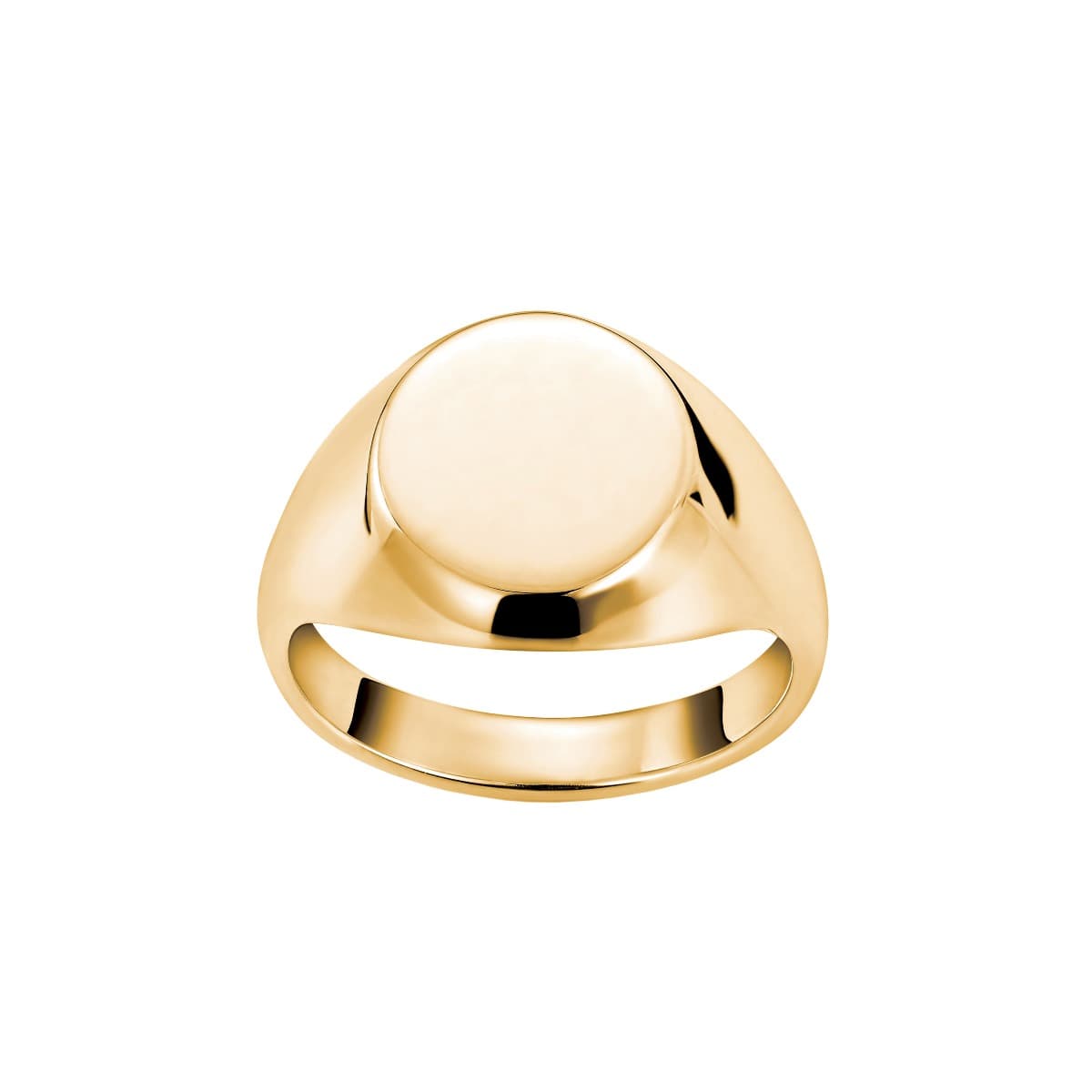 Ring, Signet oval gult gull