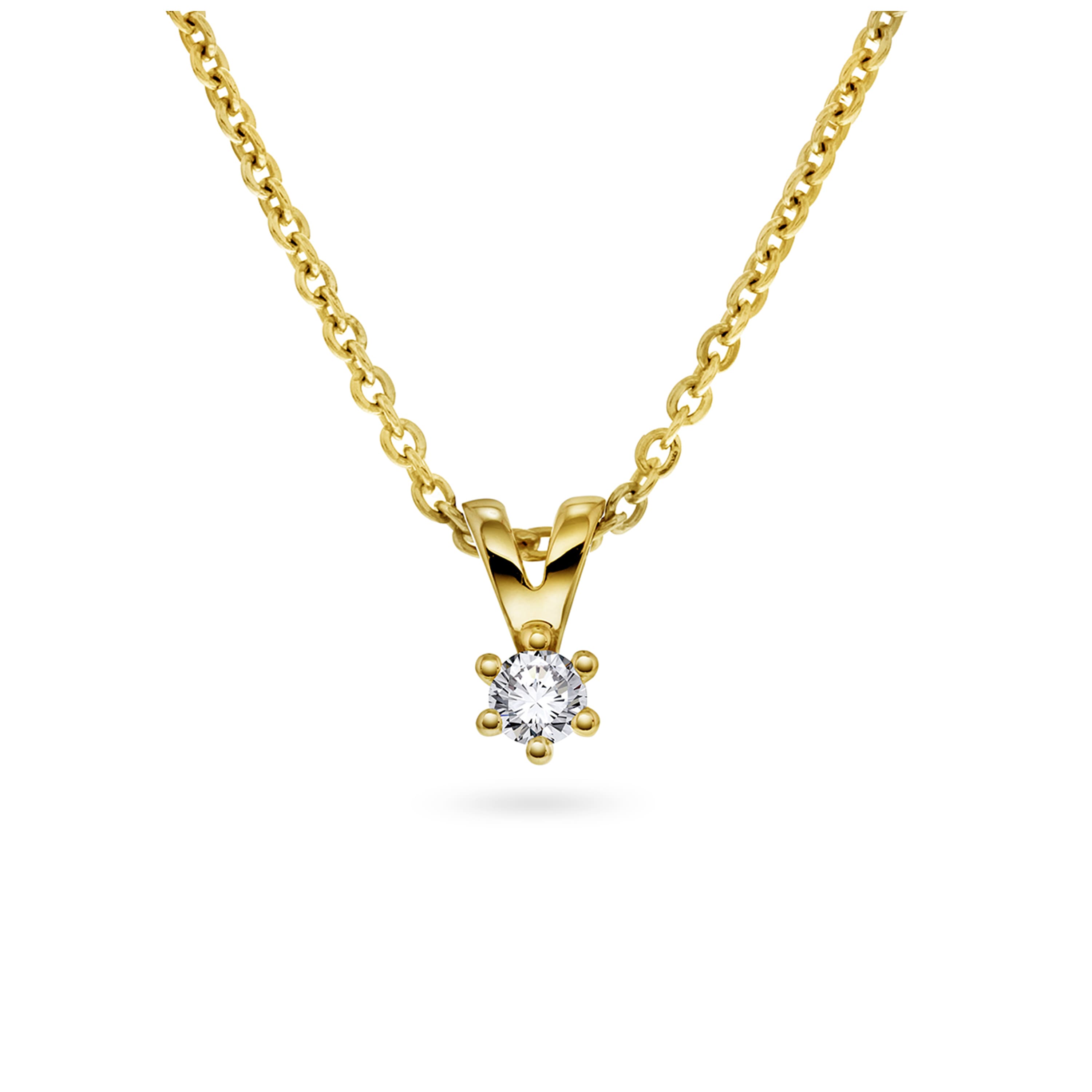 Anheng, Min første diamant 0,05 ct gult gull