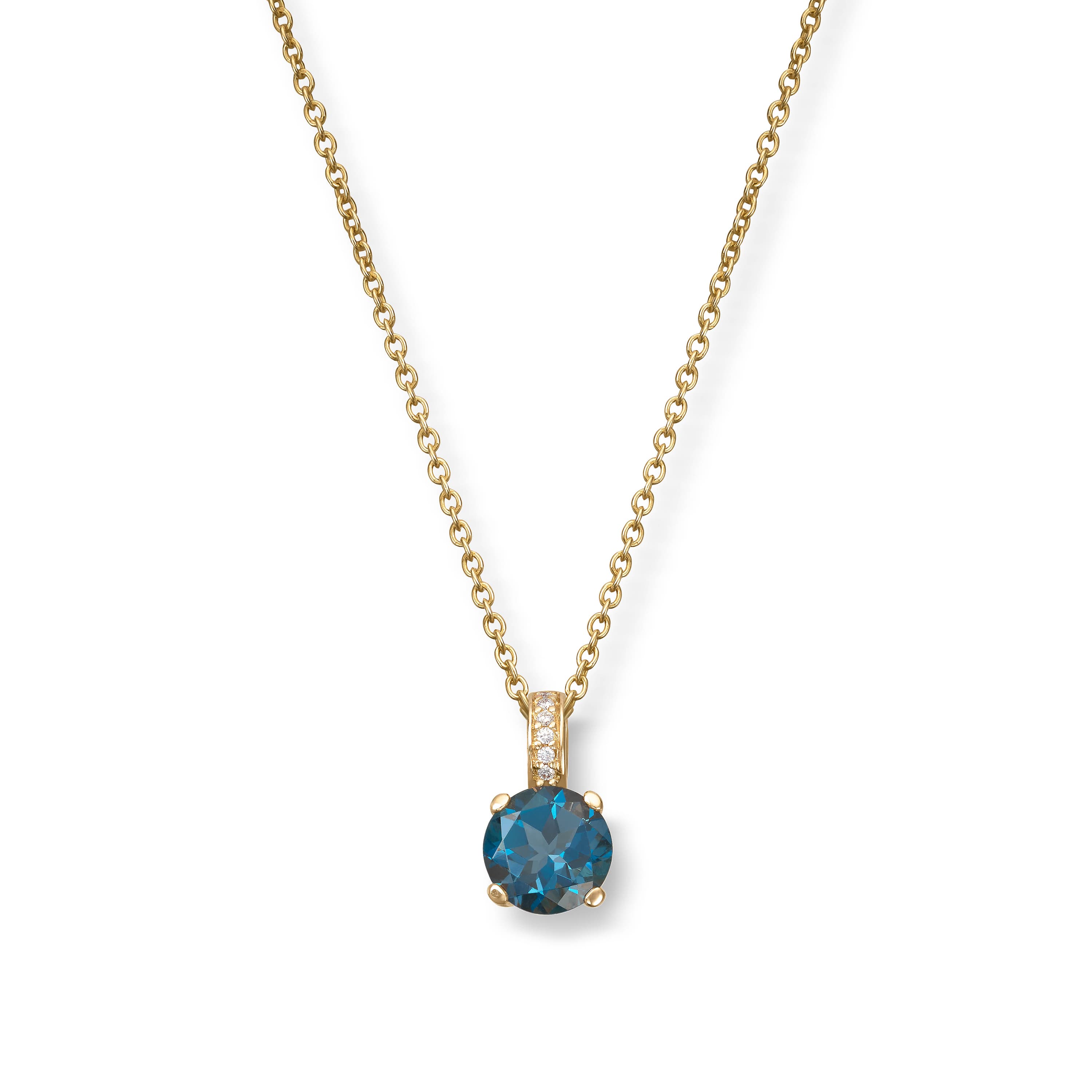 Anheng, London Blue Topas og diamanter