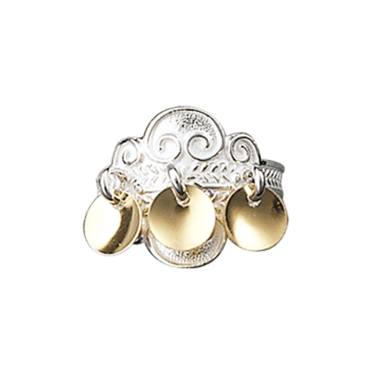 Ring, Hvitt/forgylt sølv