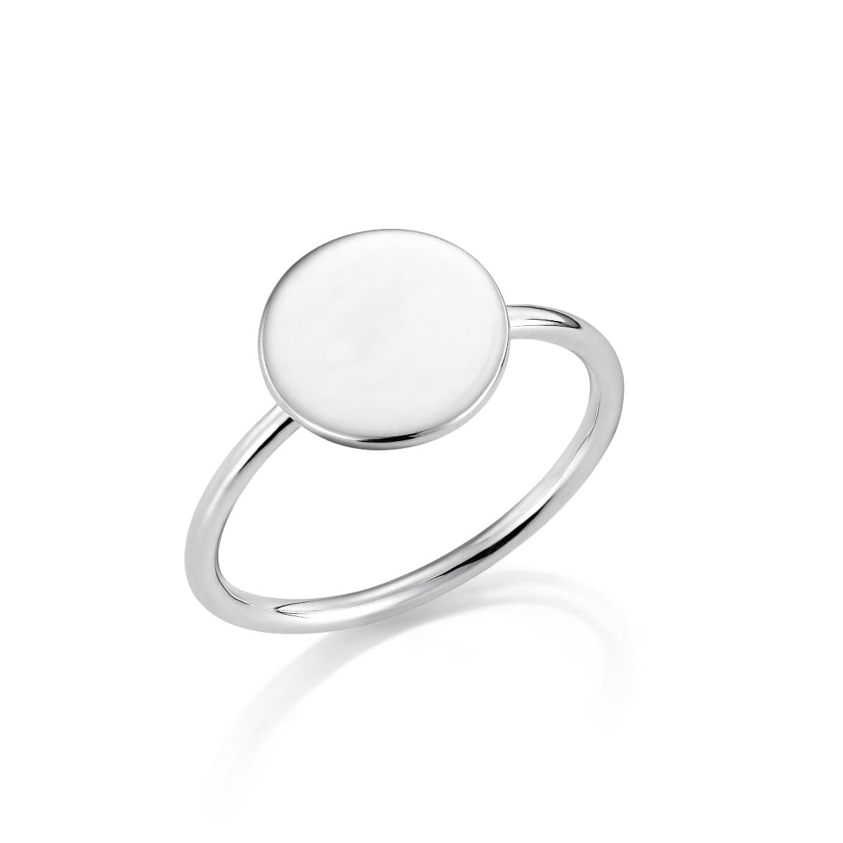 Ring, Rund plate sølv
