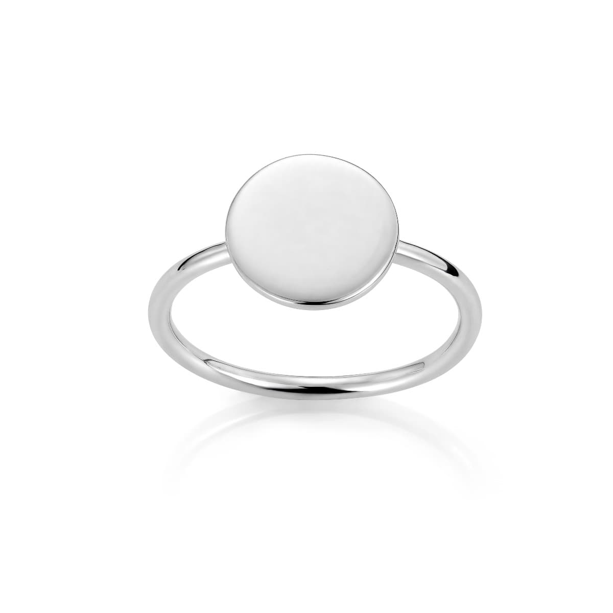 Ring, Rund plate sølv