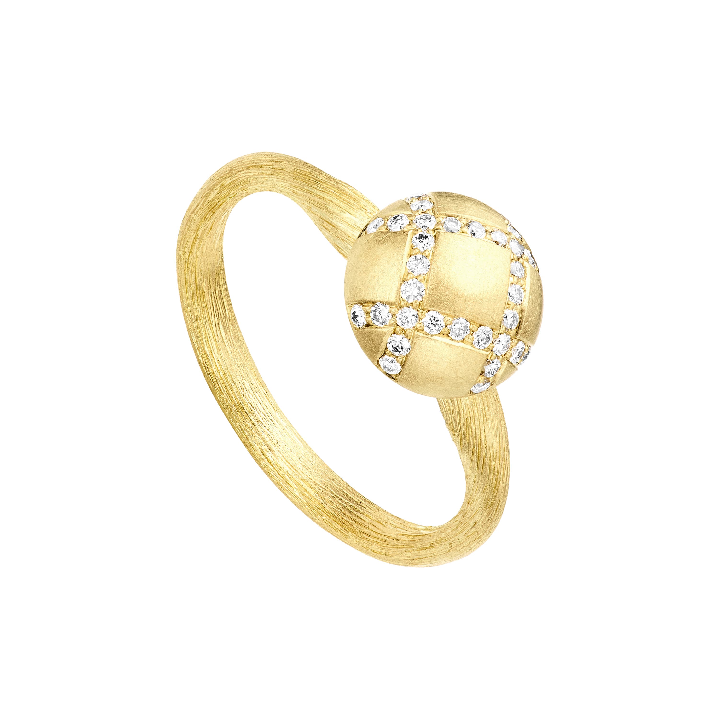 Ring, Mushroom Quilt diamanter 0,13 ct