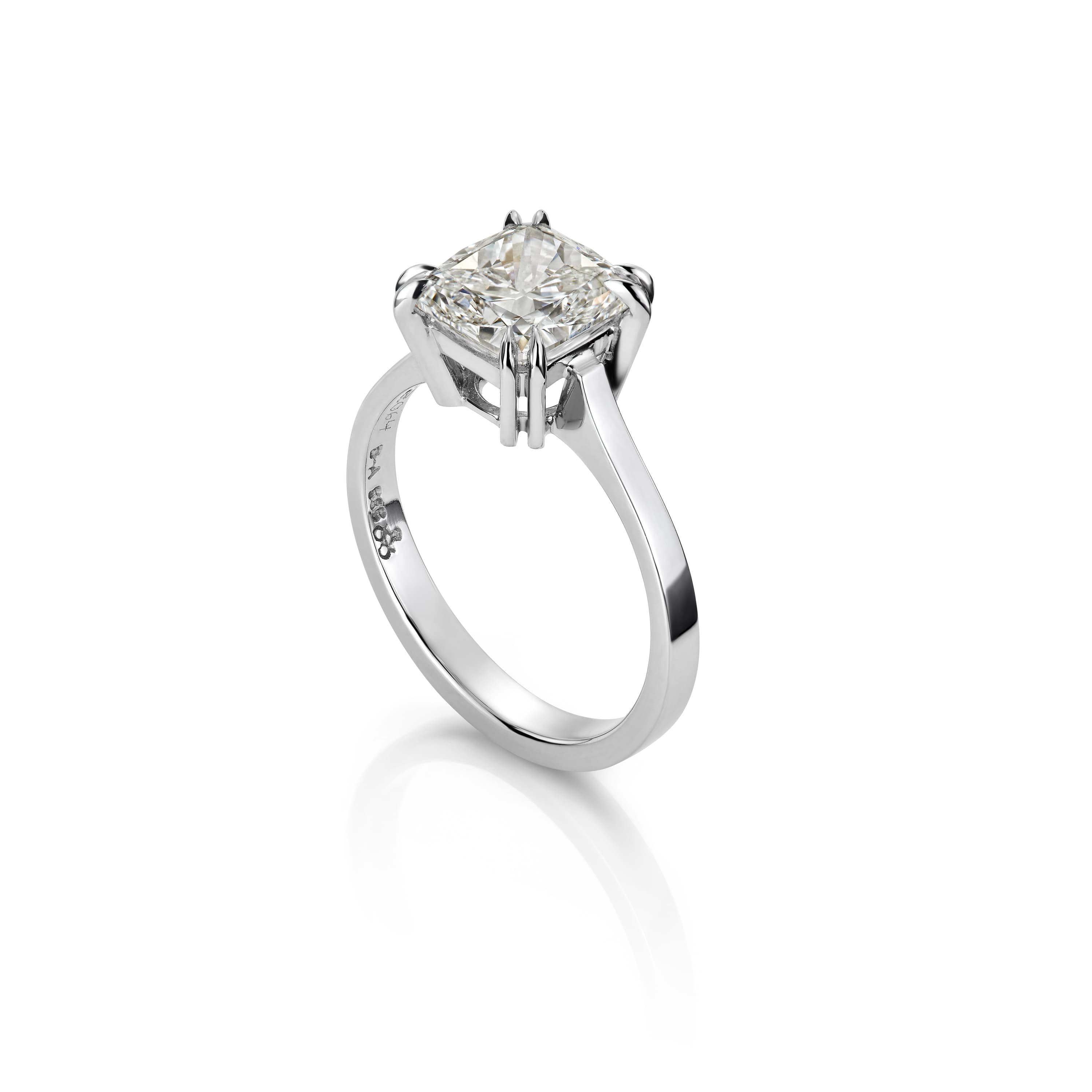 Ring, Cushionslipt diamant 2,52 ct