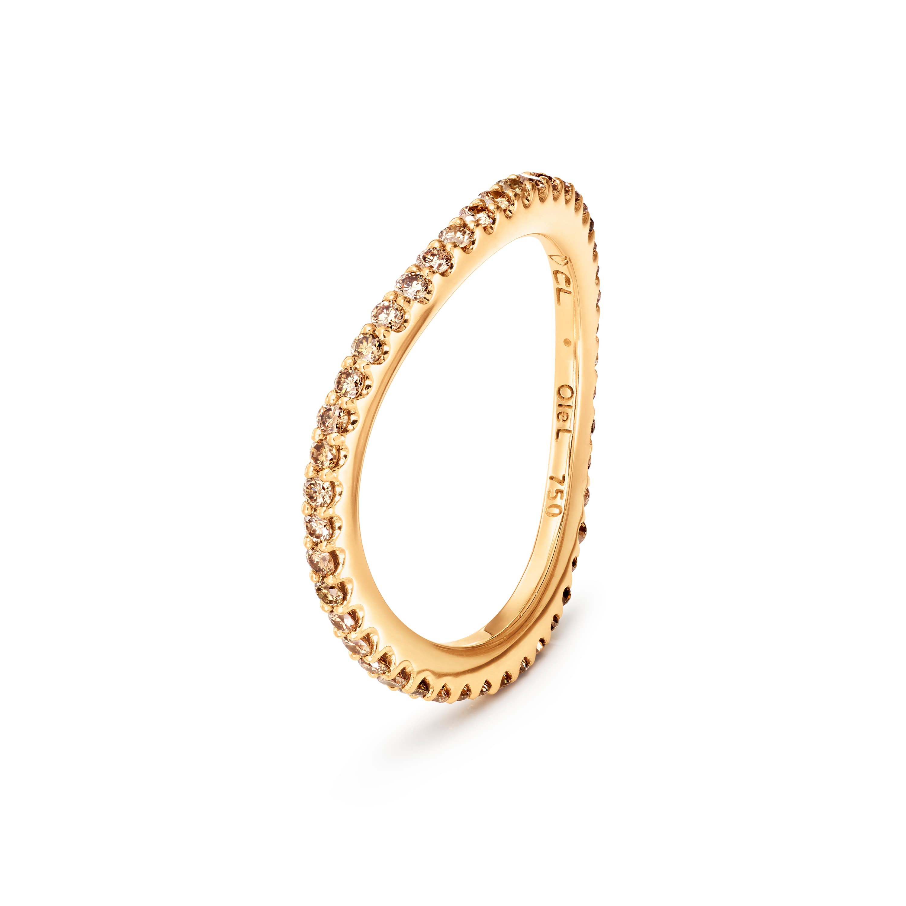 Ring, Love Bands buet brune diamanter