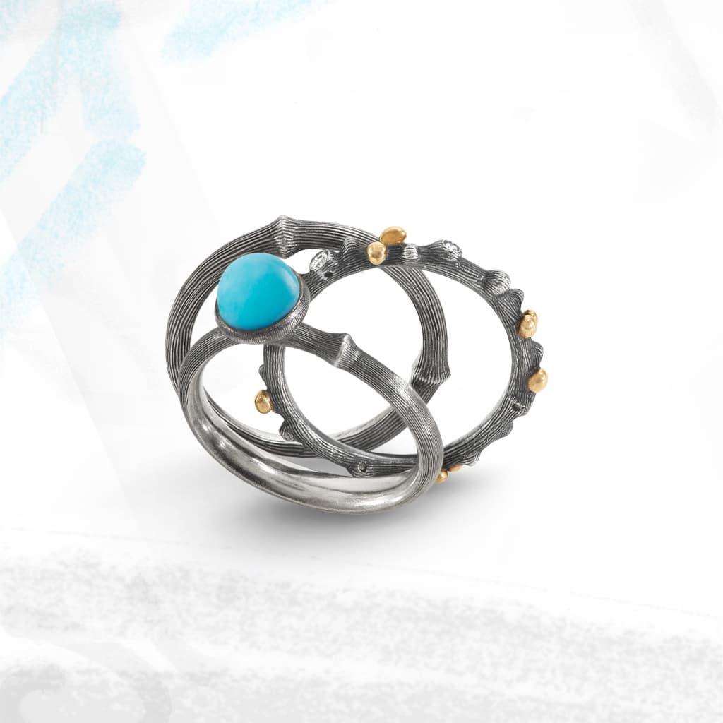 Ring, Nature Miks oksidert sølv