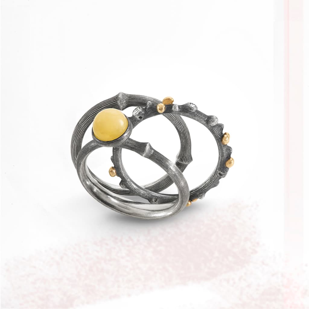 Ring, Nature Miks oksidert sølv