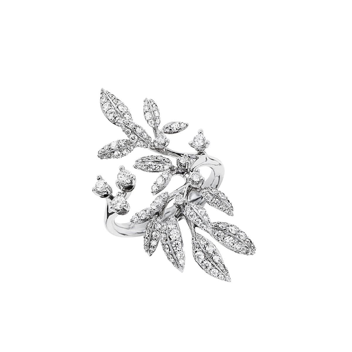 Ring, Winter Frost 1,05 ct stor hvitt gull