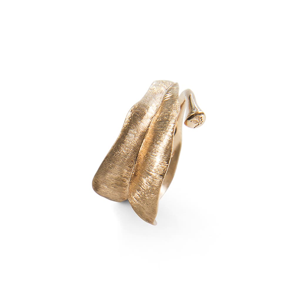 Ring, Leaves medium gult gull