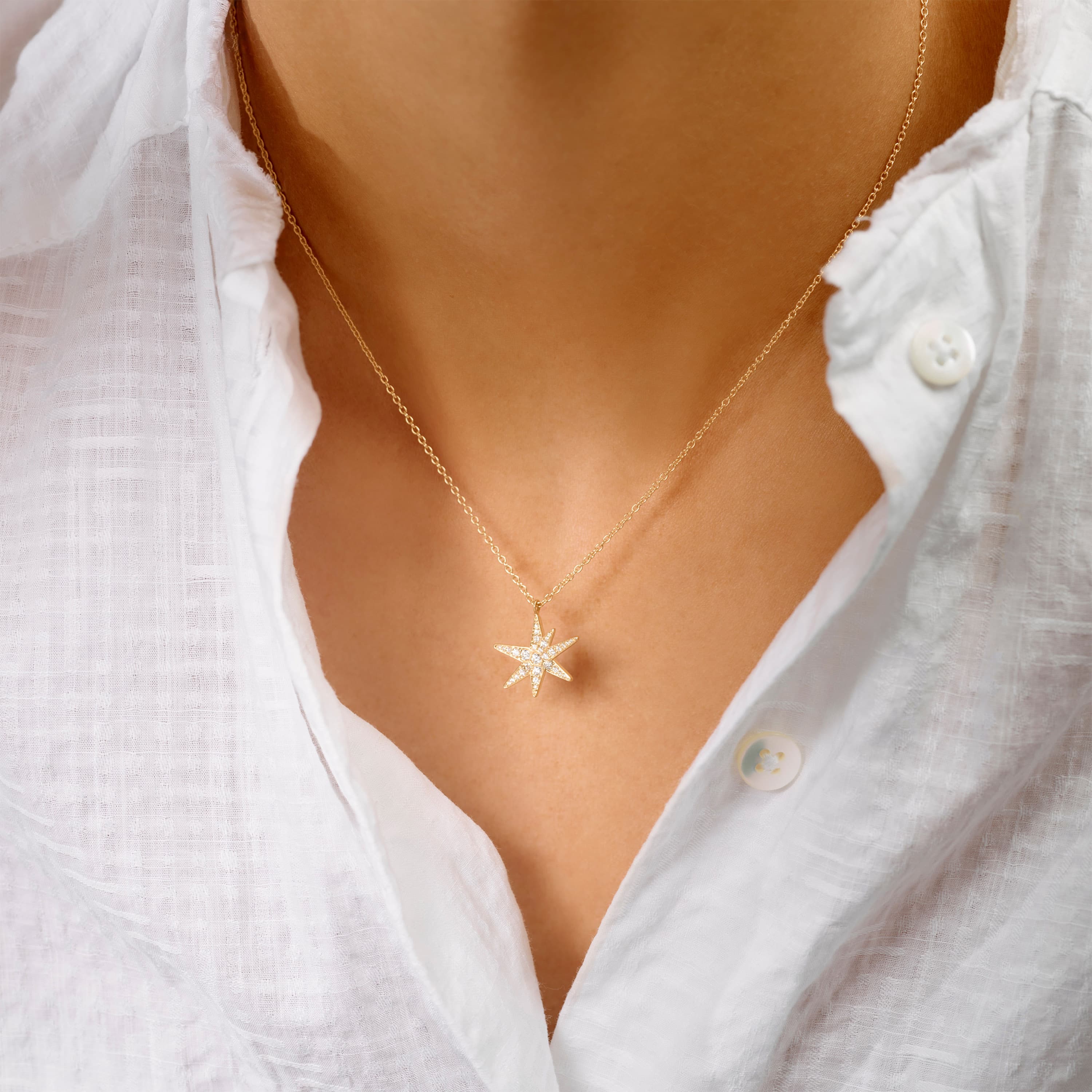 Kjede, Funky Stars Collier 0,21 ct