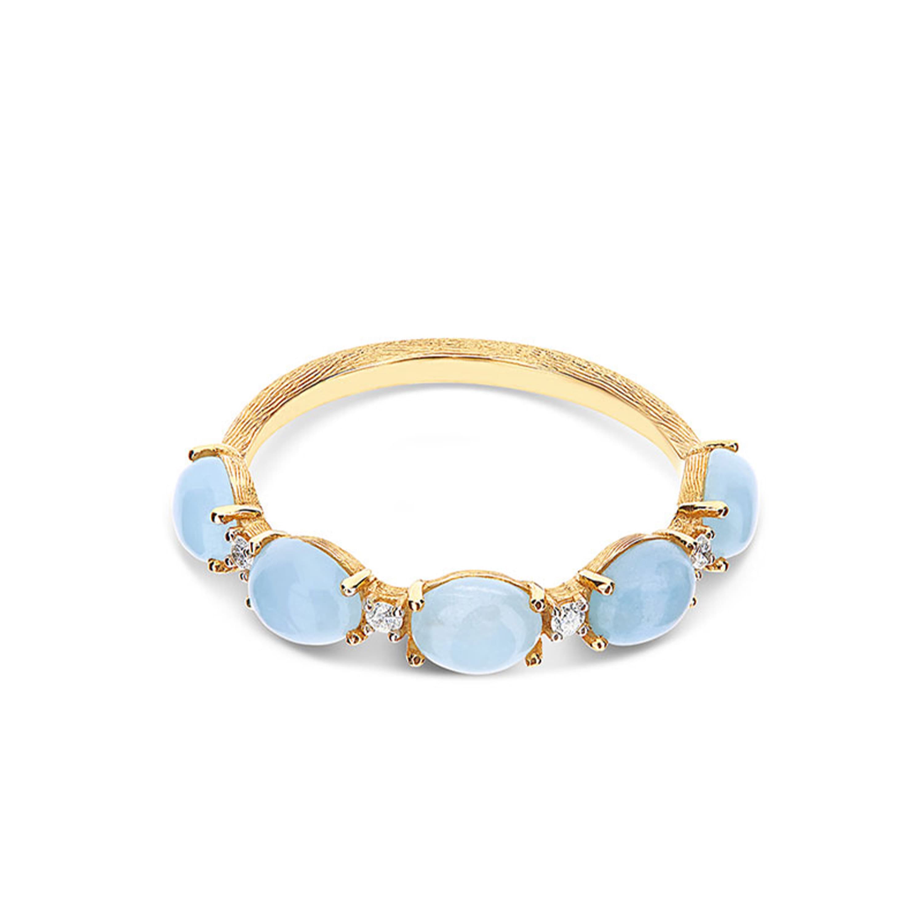 Ring, Dancing In The Rain Azure - Akvamarin 5 stk