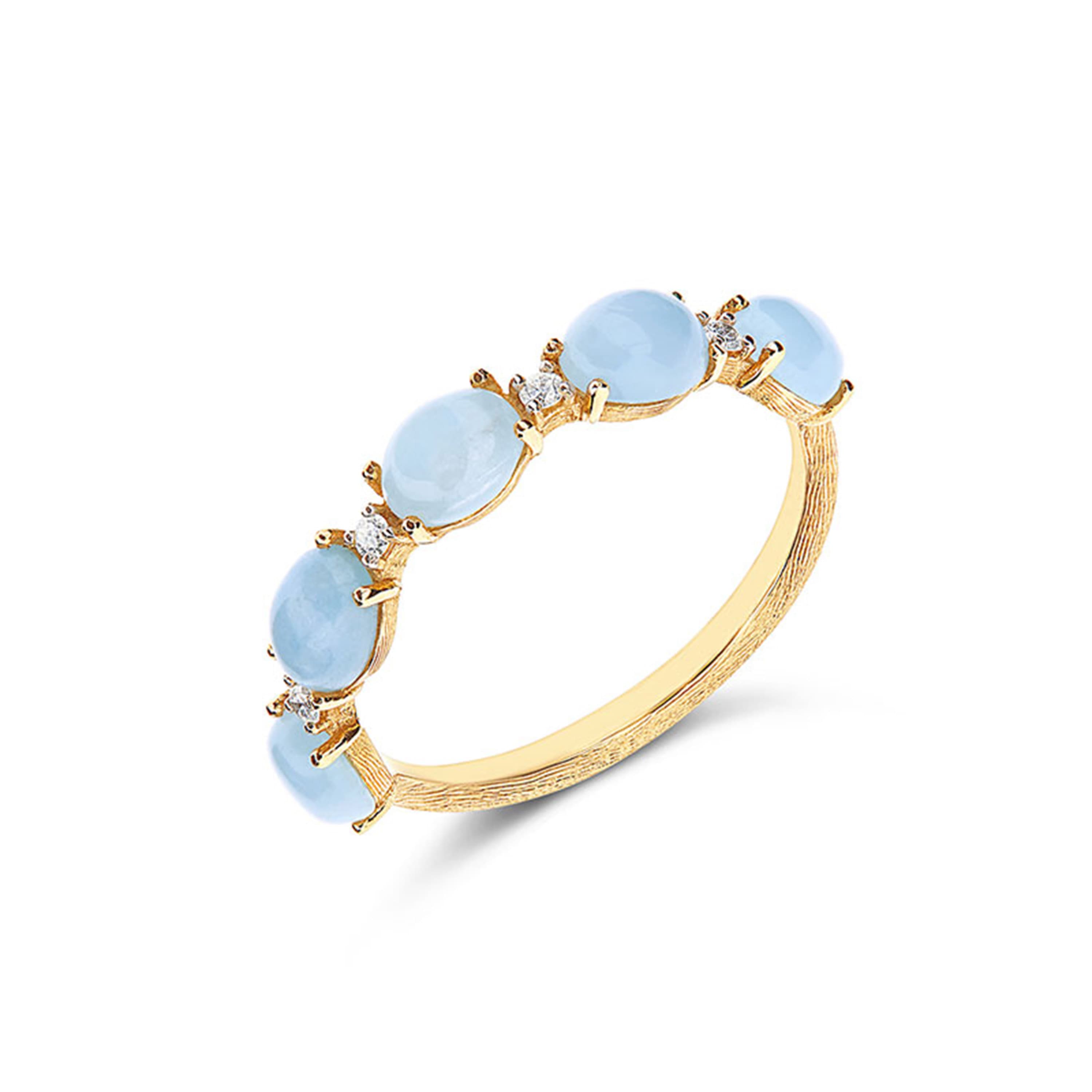 Ring, Dancing In The Rain Azure - Akvamarin 5 stk