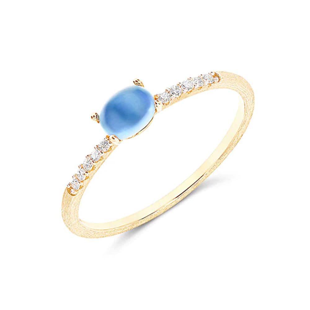 Ring, Dancing In The Rain Azure - London Blue Topas