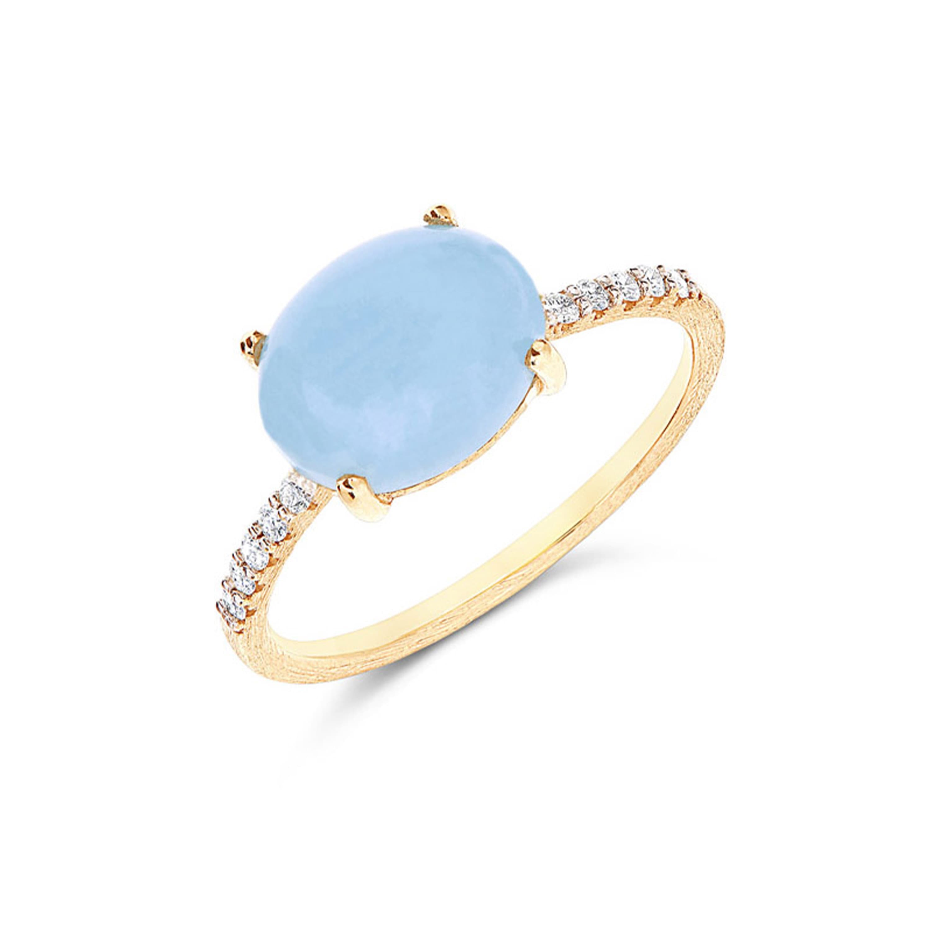 Ring, Dancing In The Rain Azure - Opak Akvamarin