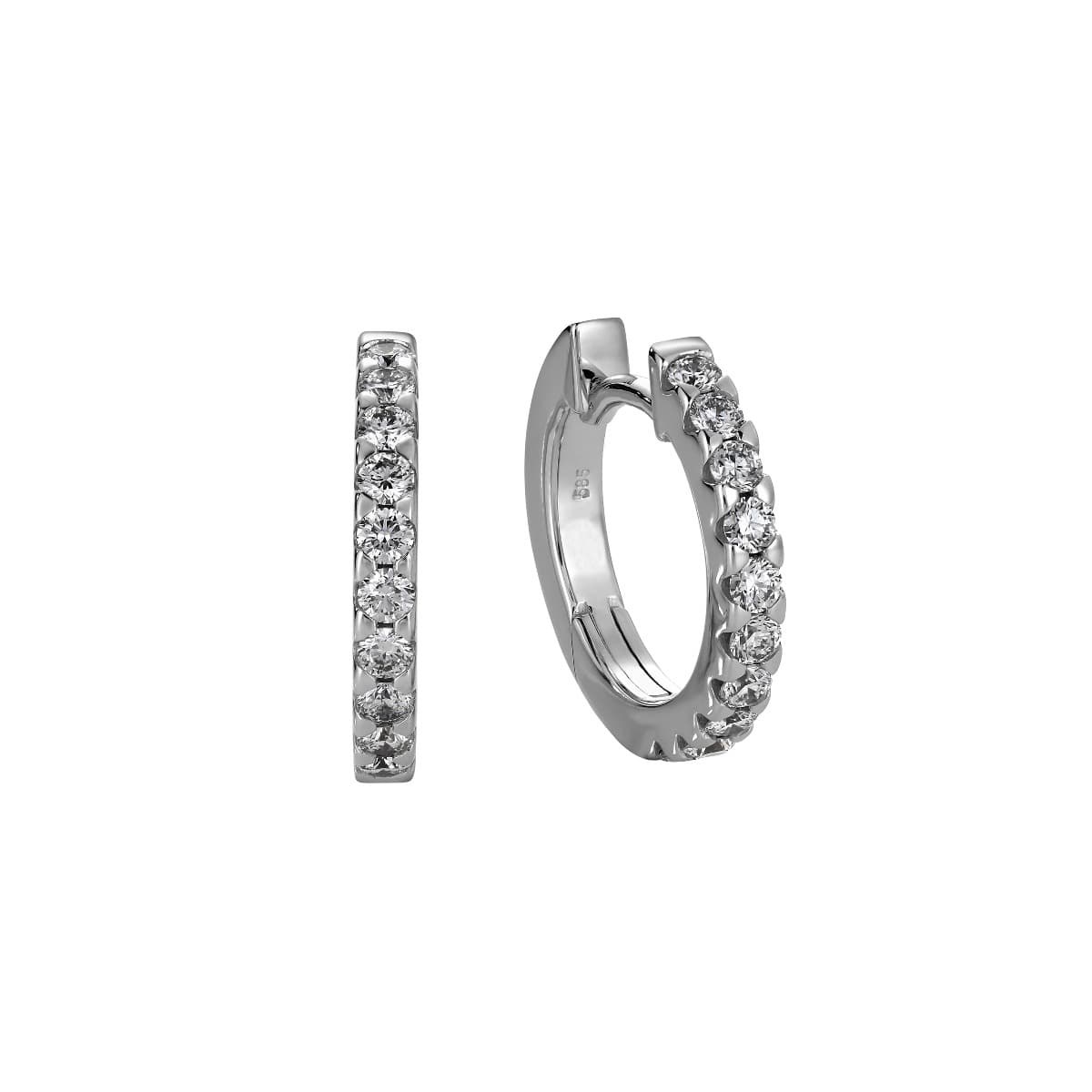 Øreringer, Diamanter 0,25 ct hvitt gull
