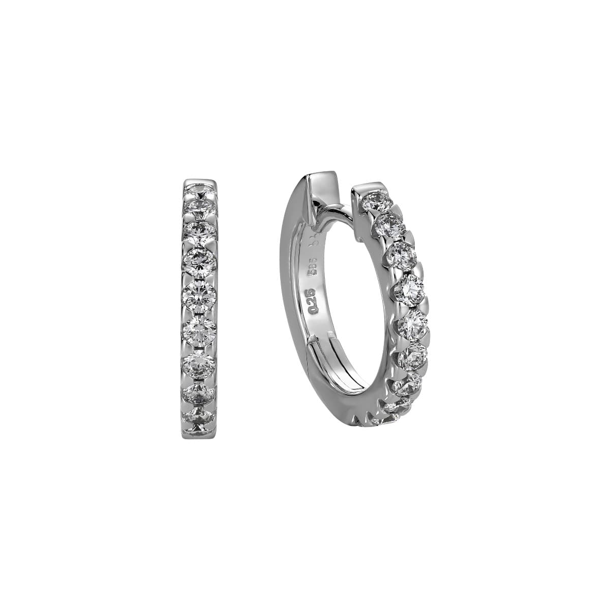 Øreringer, Diamanter 0,50 ct hvitt gull