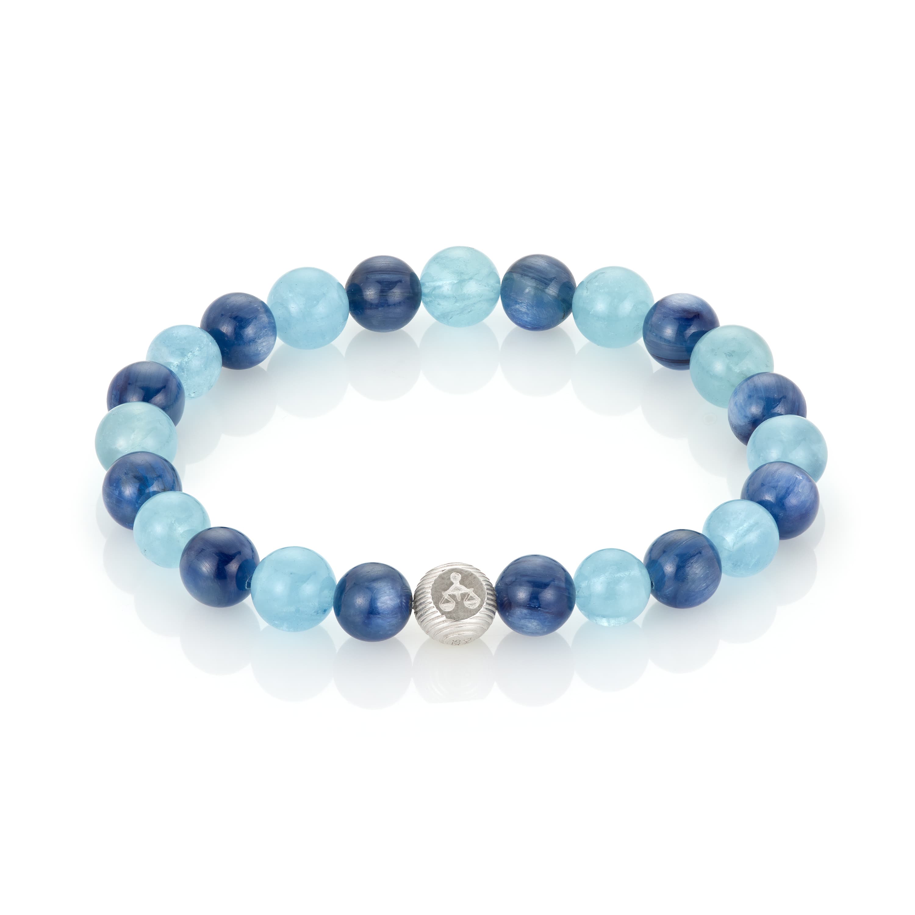 Armbånd, Akvamarin og Kyanitt 8 mm