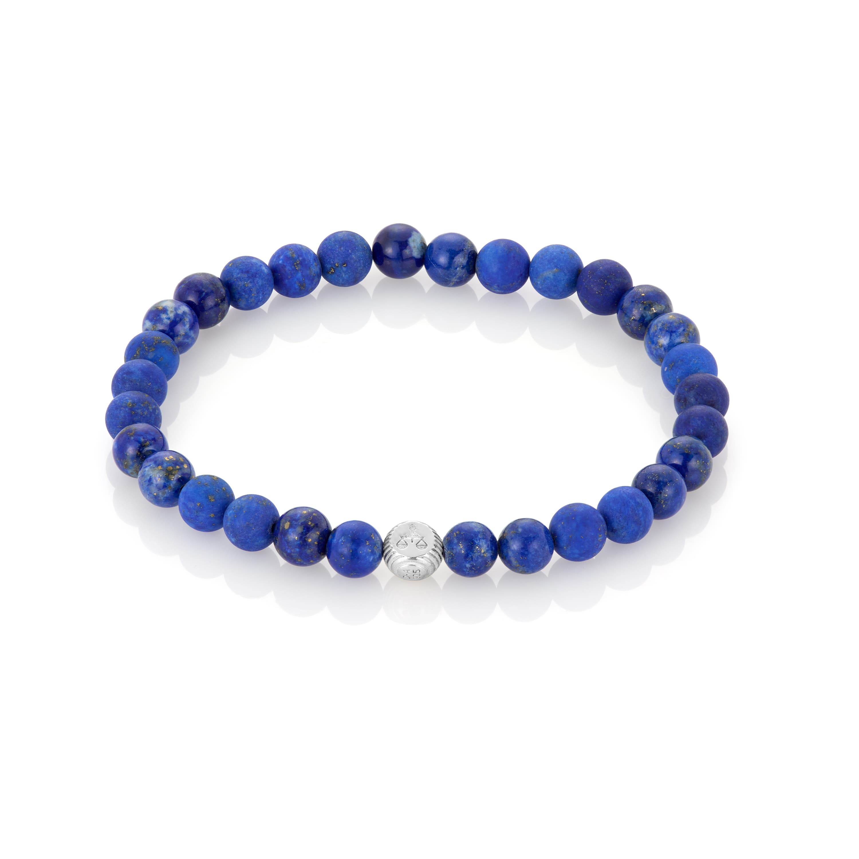 Armbånd, Lapis Lazuli (polert og matt) 6 mm