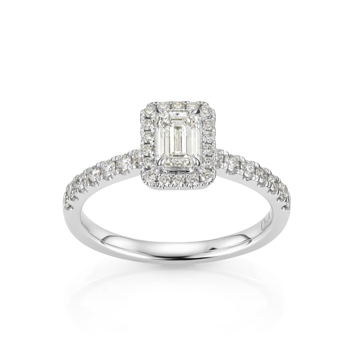 Ring, Rosett smaragdslipt med diamanter