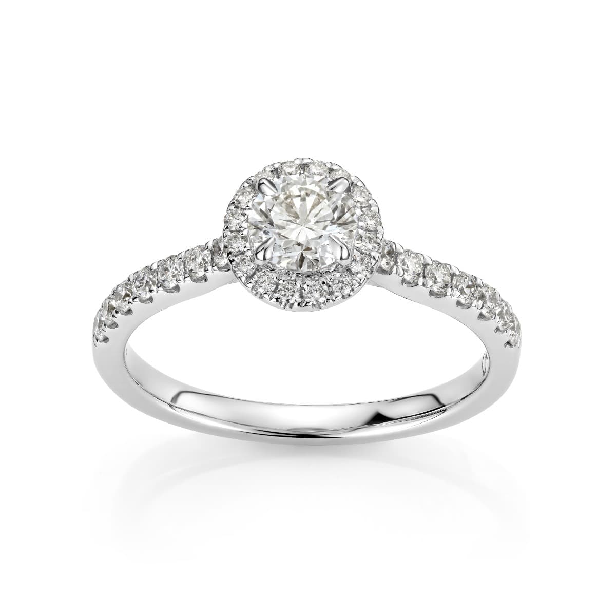 Ring, Rosett rund brilliant med diamanter